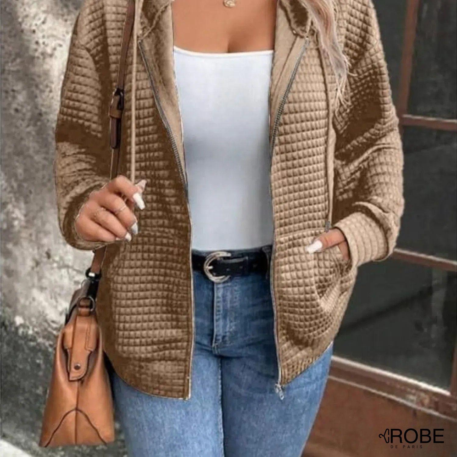 Élan Doux | Hoodie zippée femme chaude pour l’automne-hiver