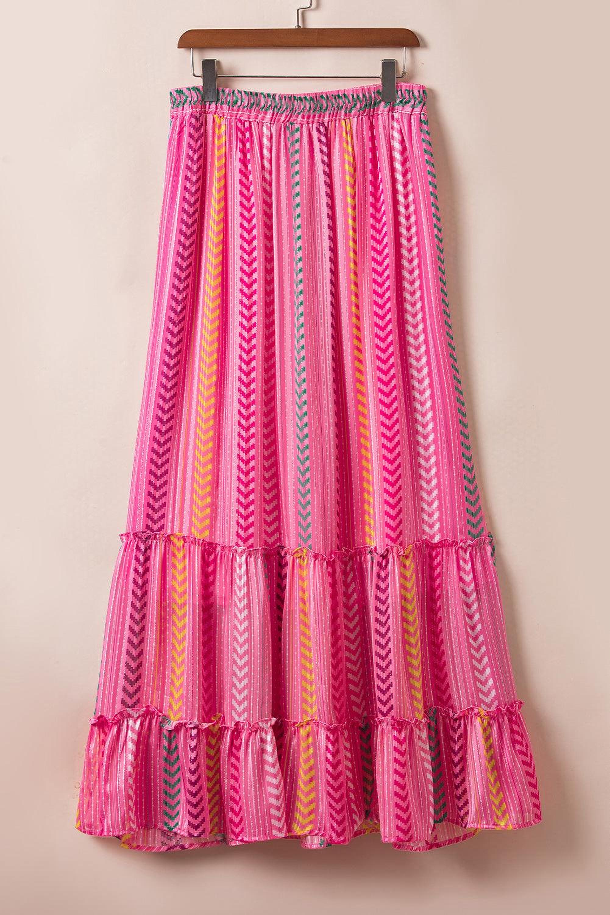 Boho Maxi Rok met Kwastjes en Ruches