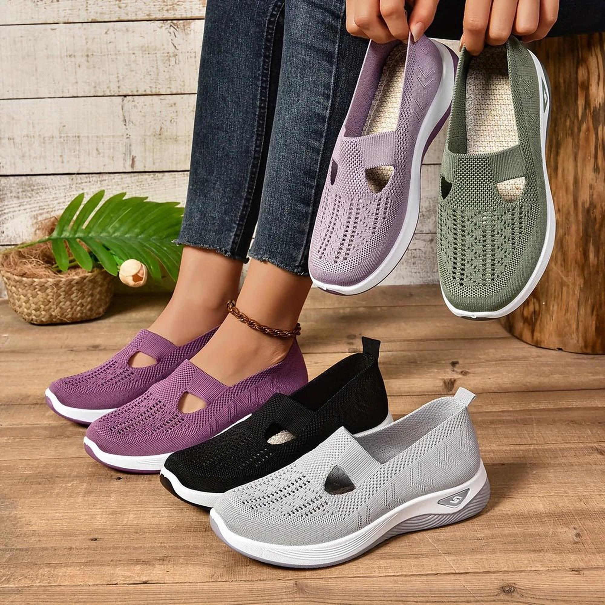 BreezyStep Élégance | Chaussures Féminines Respirantes Pour l'Été Faciles à Enfiler