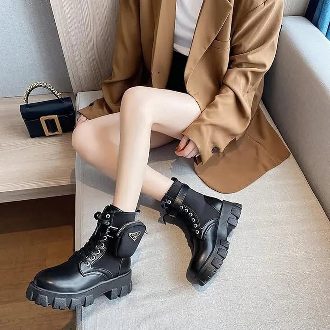 Cavalière Chic | Bottes de Biker Élégantes pour Femmes et Confort