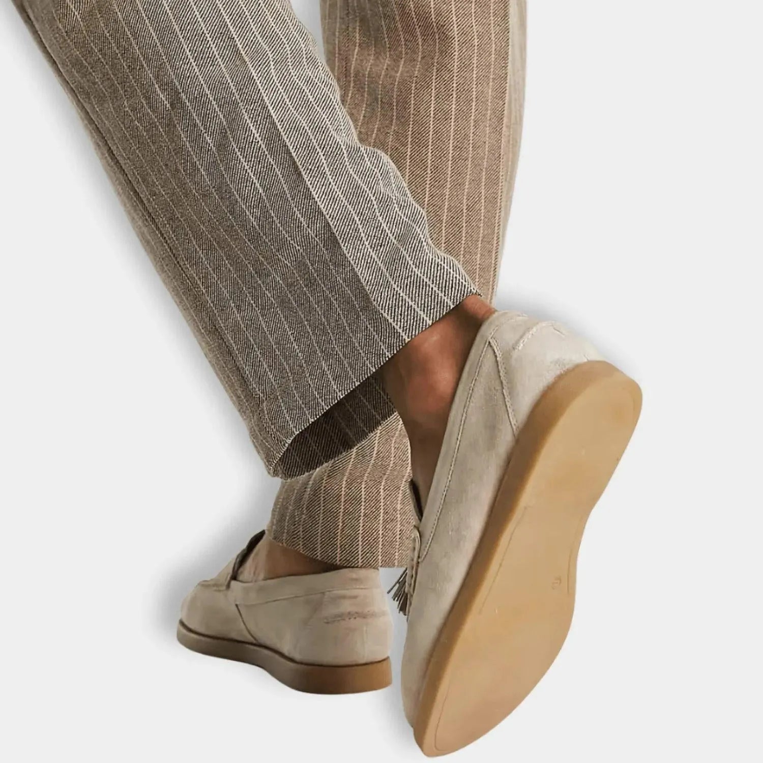 Classiques Élégants | Mocassins pour Hommes en Daim avec Pampilles