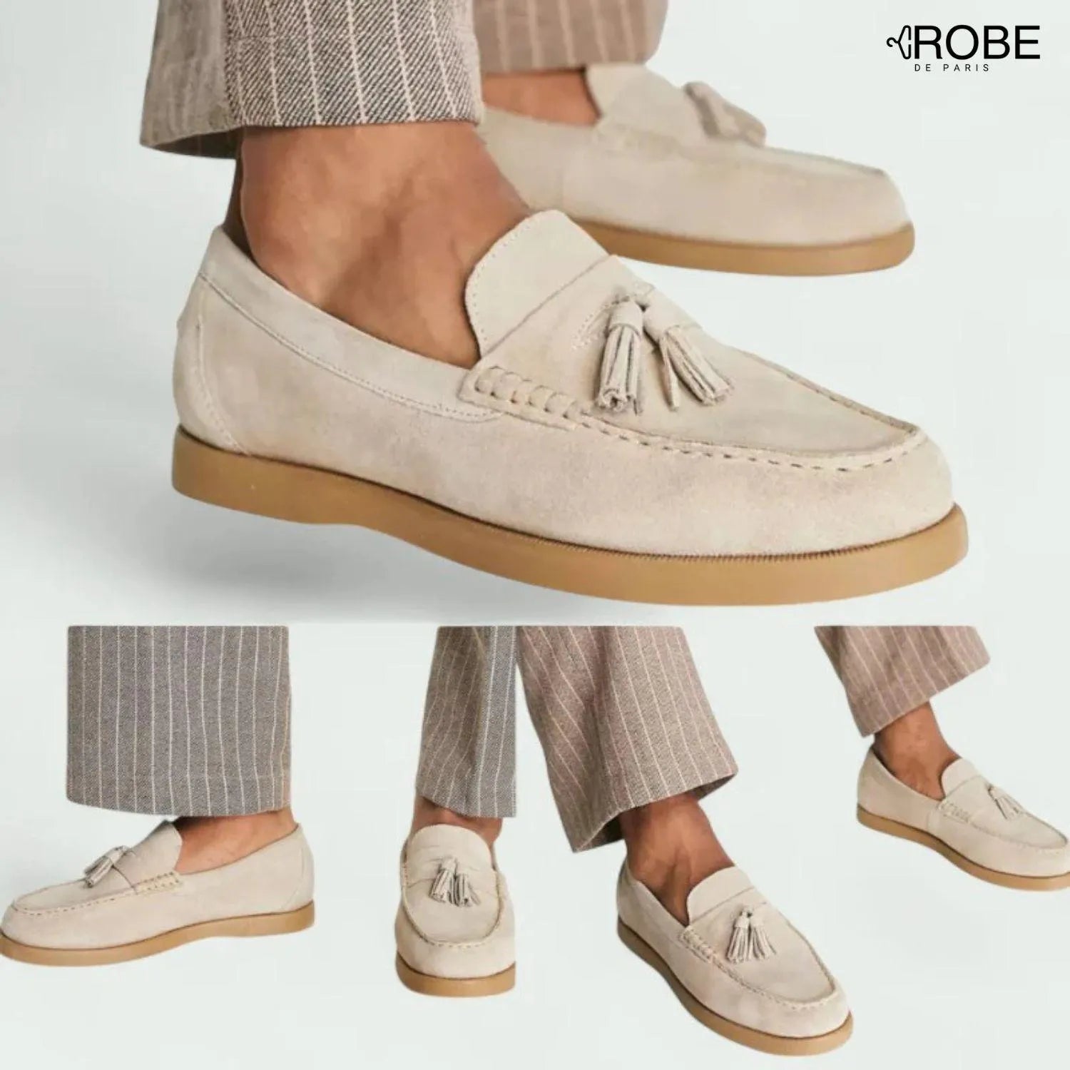 Classiques Élégants | Mocassins pour Hommes en Daim avec Pampilles