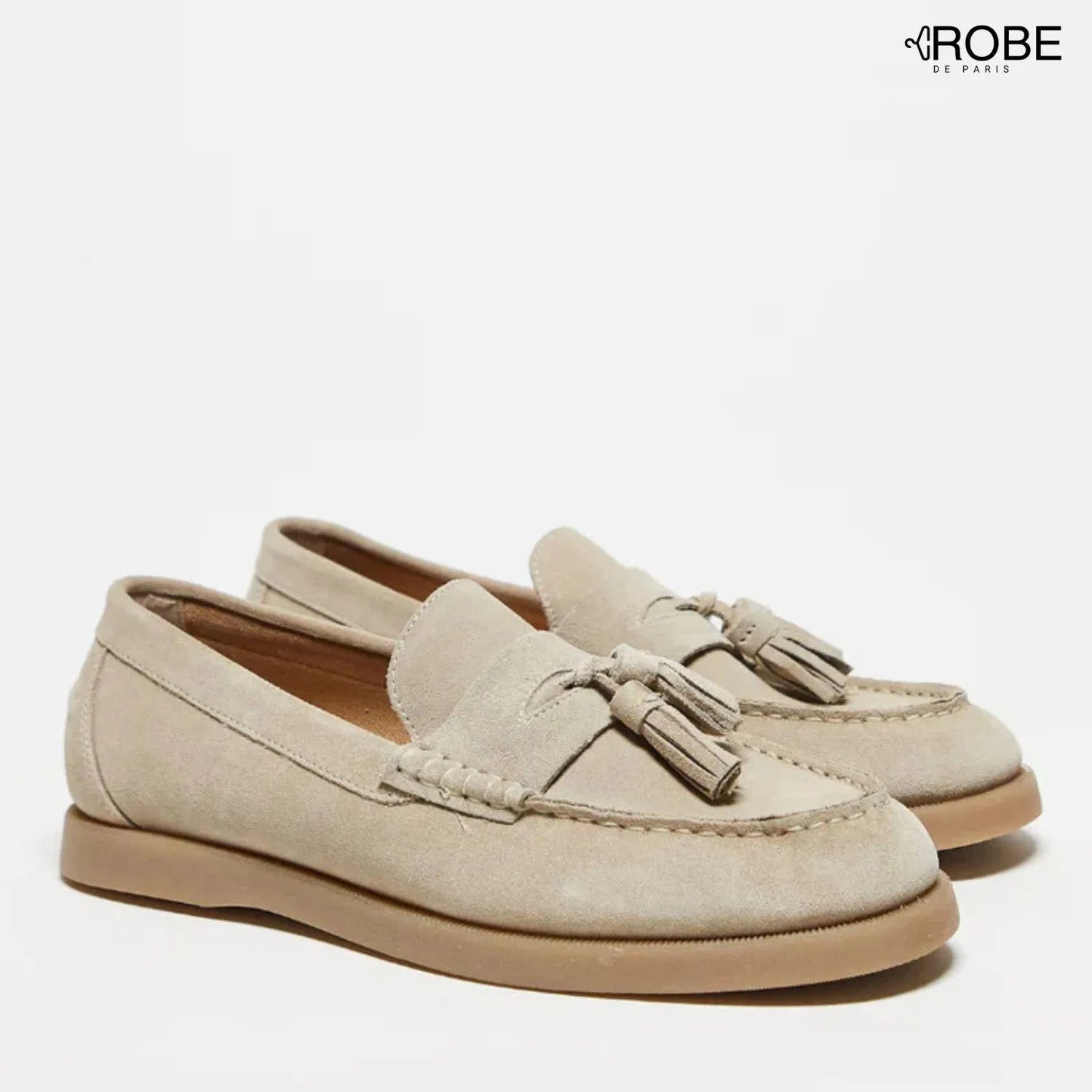 Classiques Élégants | Mocassins pour Hommes en Daim avec Pampilles