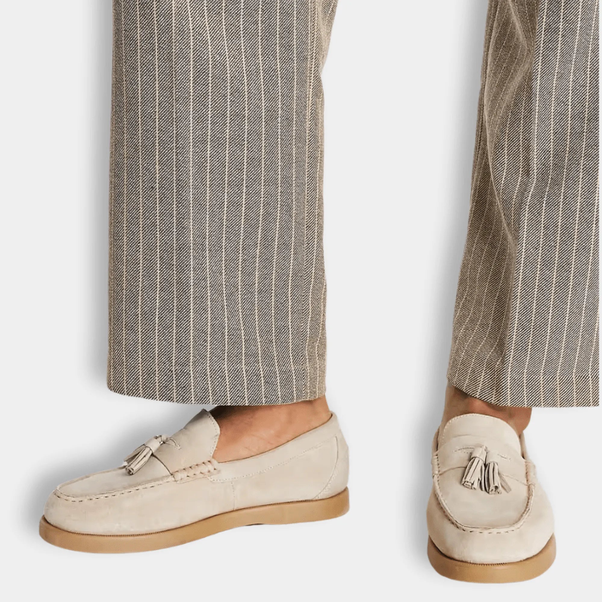 Classiques Élégants | Mocassins pour Hommes en Daim avec Pampilles