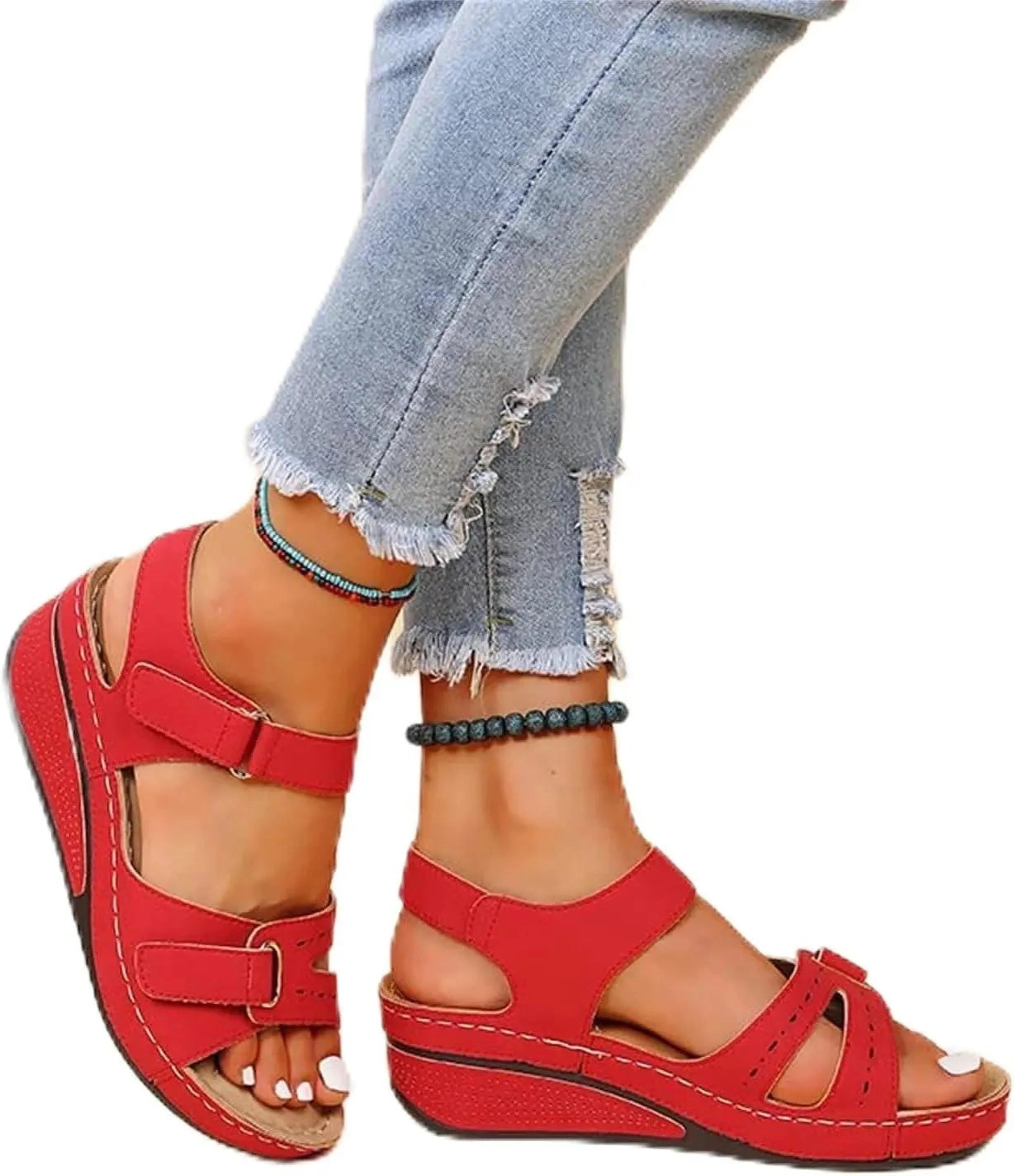 Confort Chic Sandales | Sandales Ergonomiques en Cuir pour Femmes