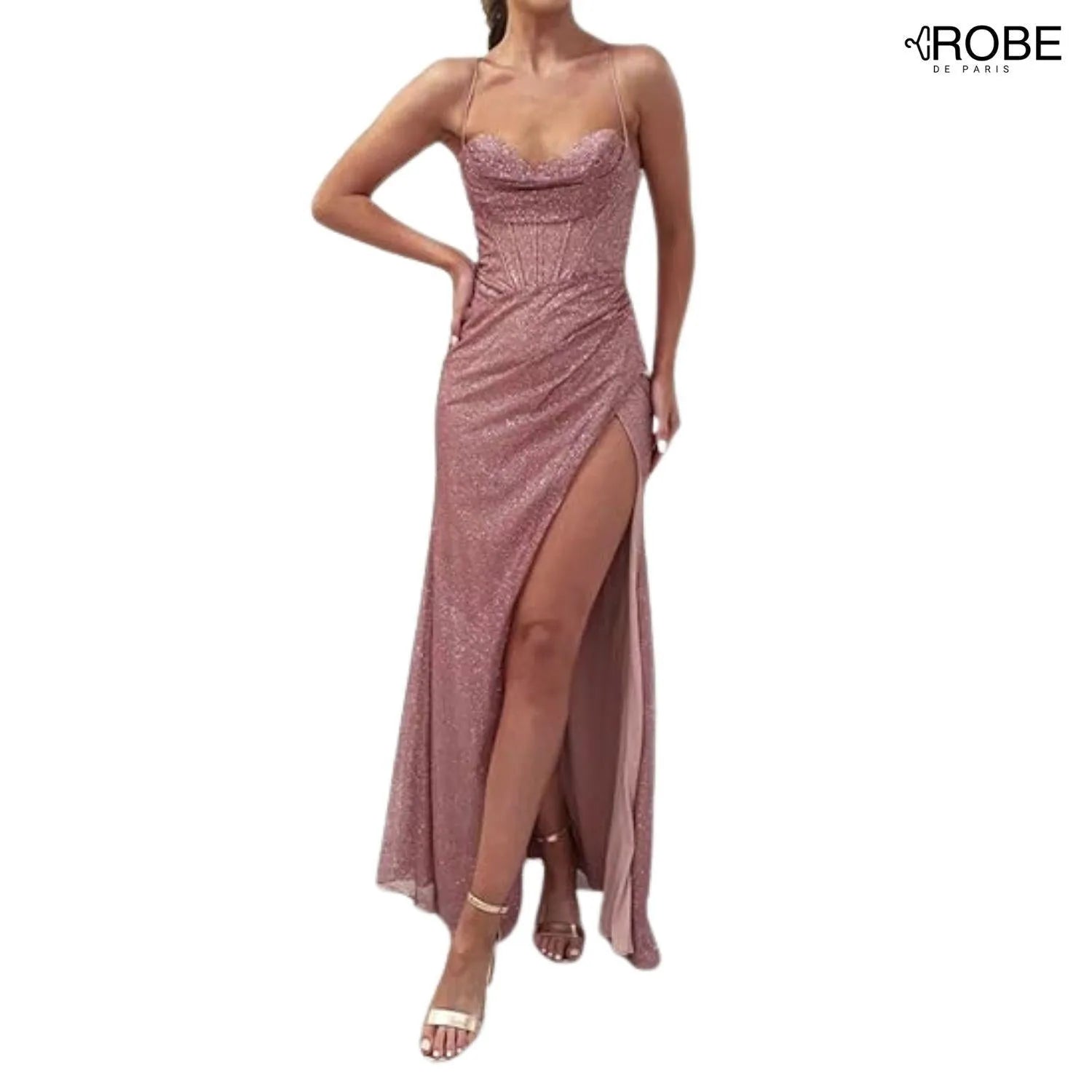 Éclat Élégante | Robe Maxi à Paillettes pour Femmes Soirées