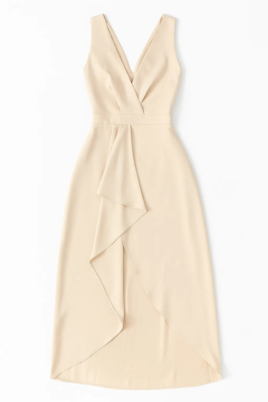 Éclat Abricot Robe | Robe portefeuille fendue à col V