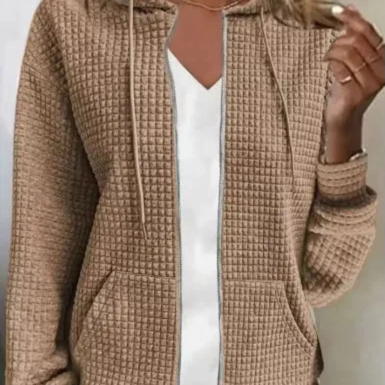 Élan Doux | Hoodie zippée femme chaude pour l’automne-hiver