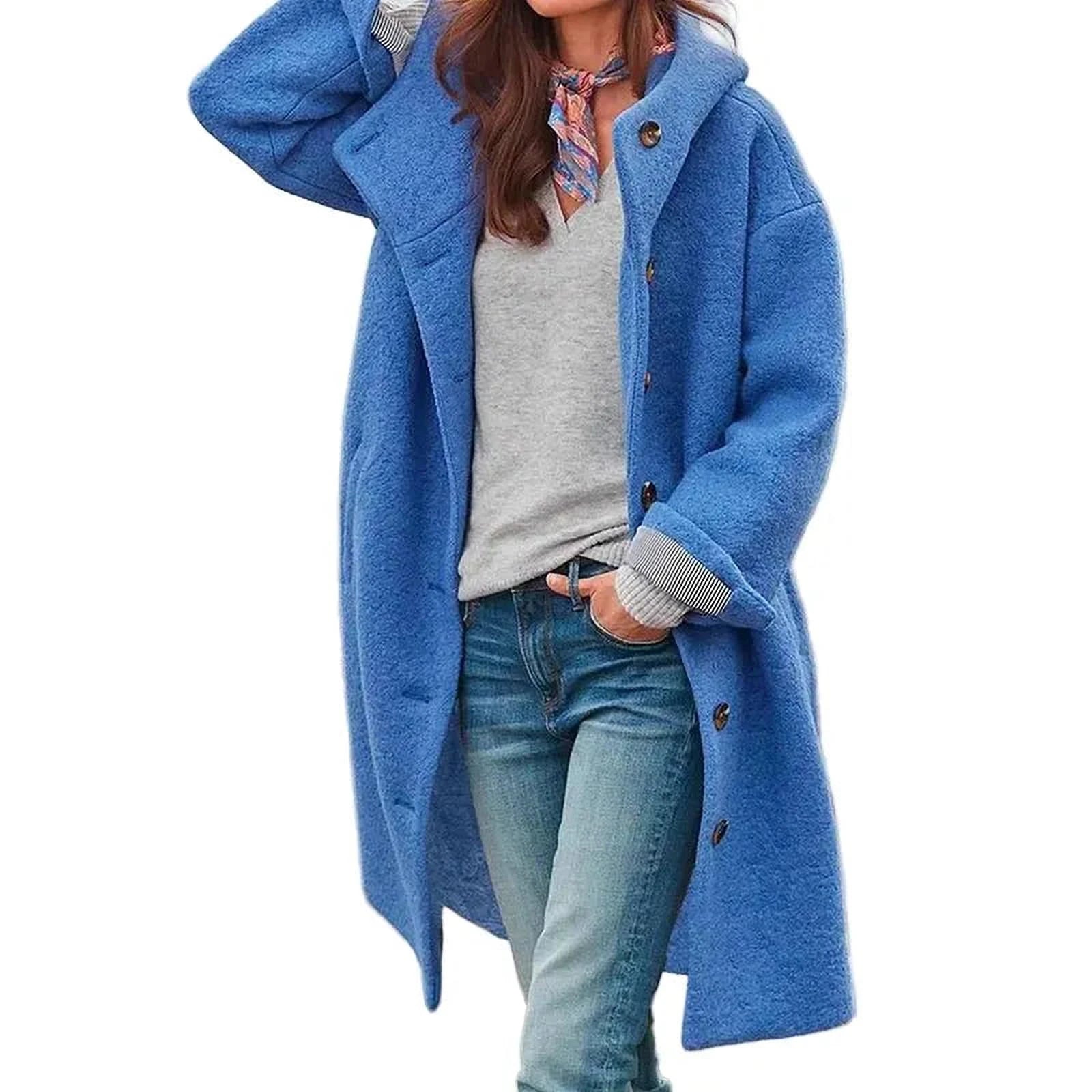 Élégance Coton Manteau | Manteau Femme Ample pour Automne et Hiver