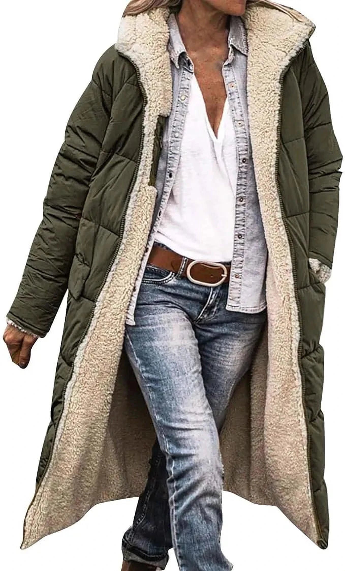 Élégance Double Face | Parka Réversible Chaude pour Femmes