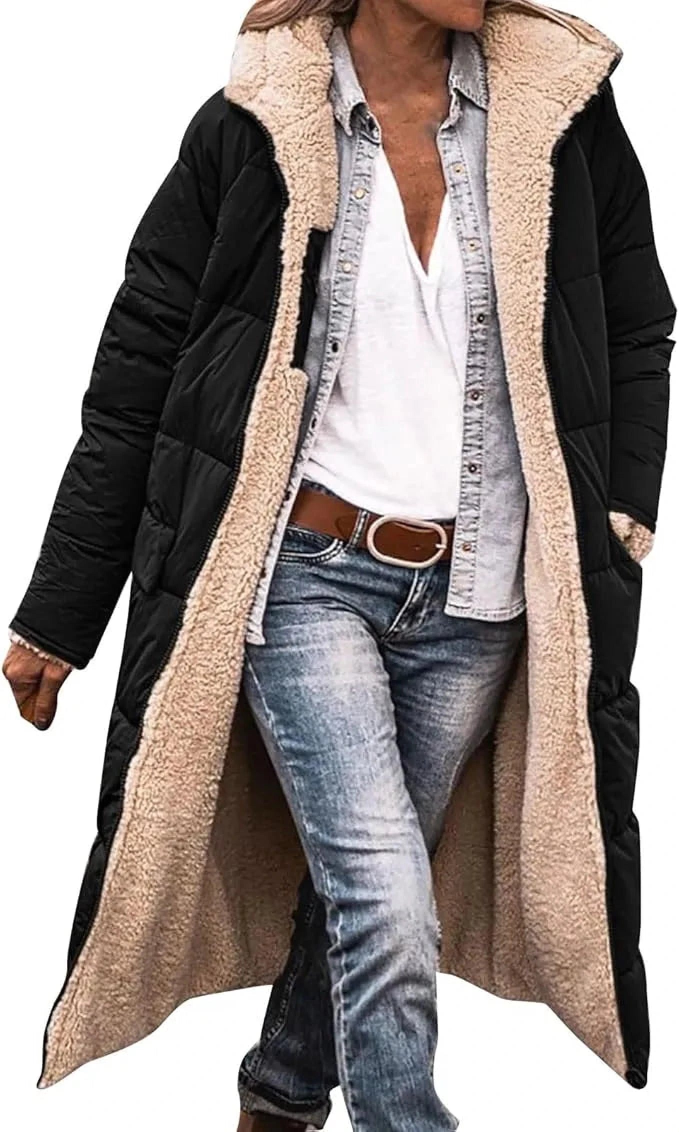 Élégance Double Face | Parka Réversible Chaude pour Femmes