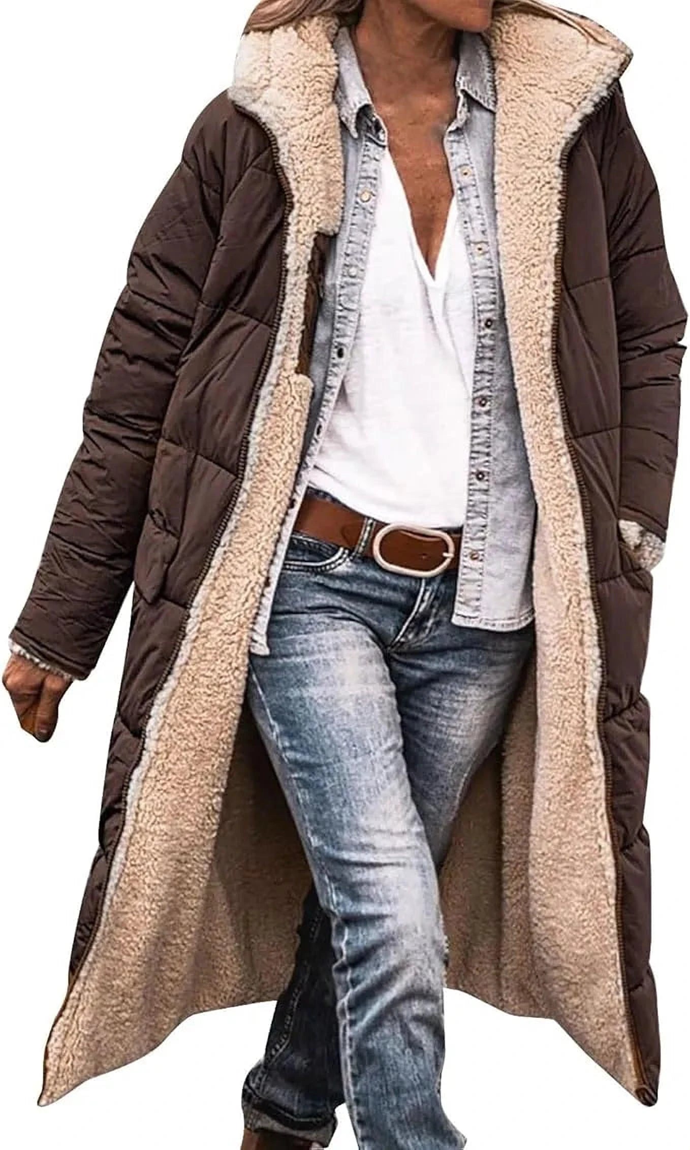 Élégance Double Face | Parka Réversible Chaude pour Femmes