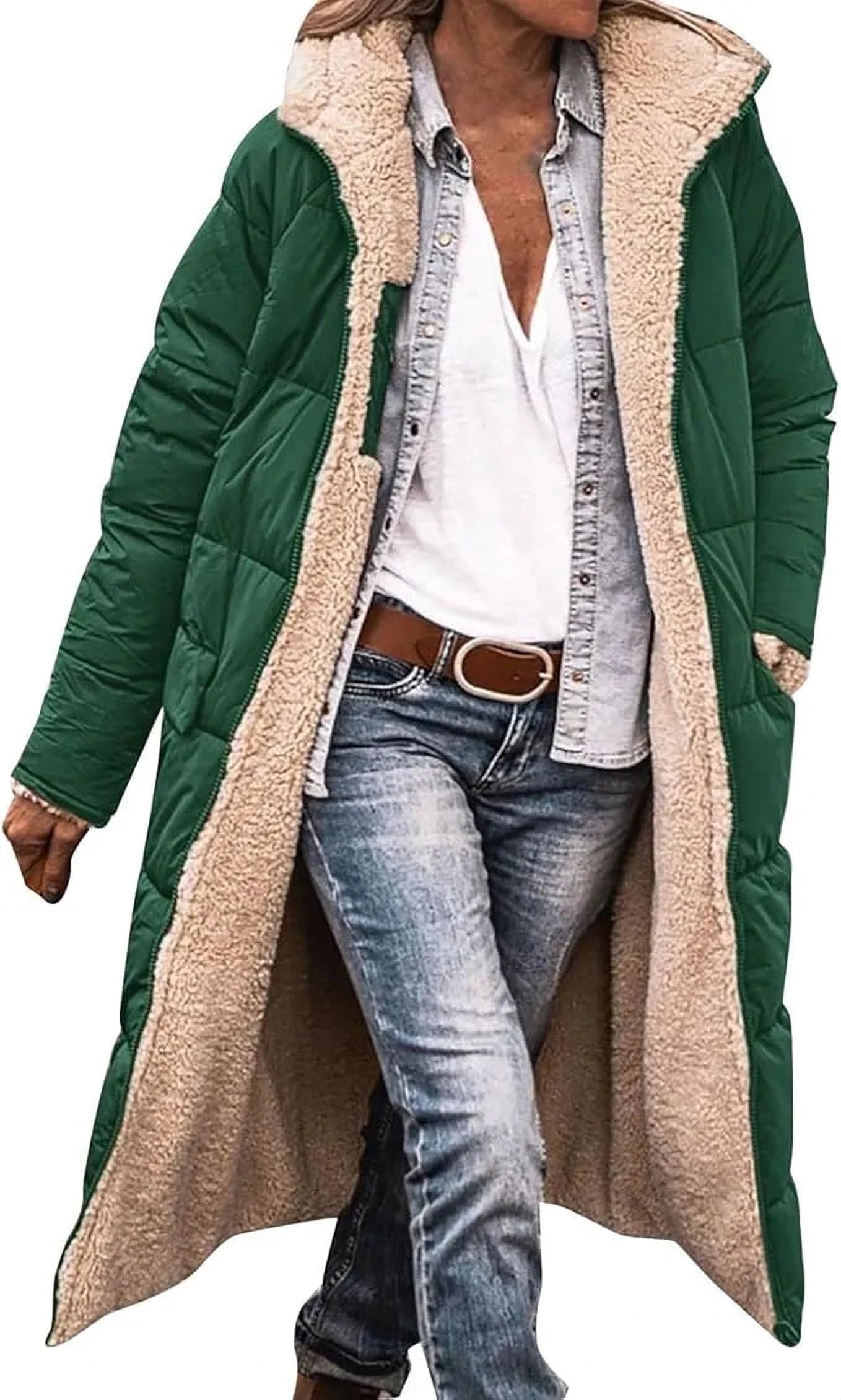 Élégance Double Face | Parka Réversible Chaude pour Femmes