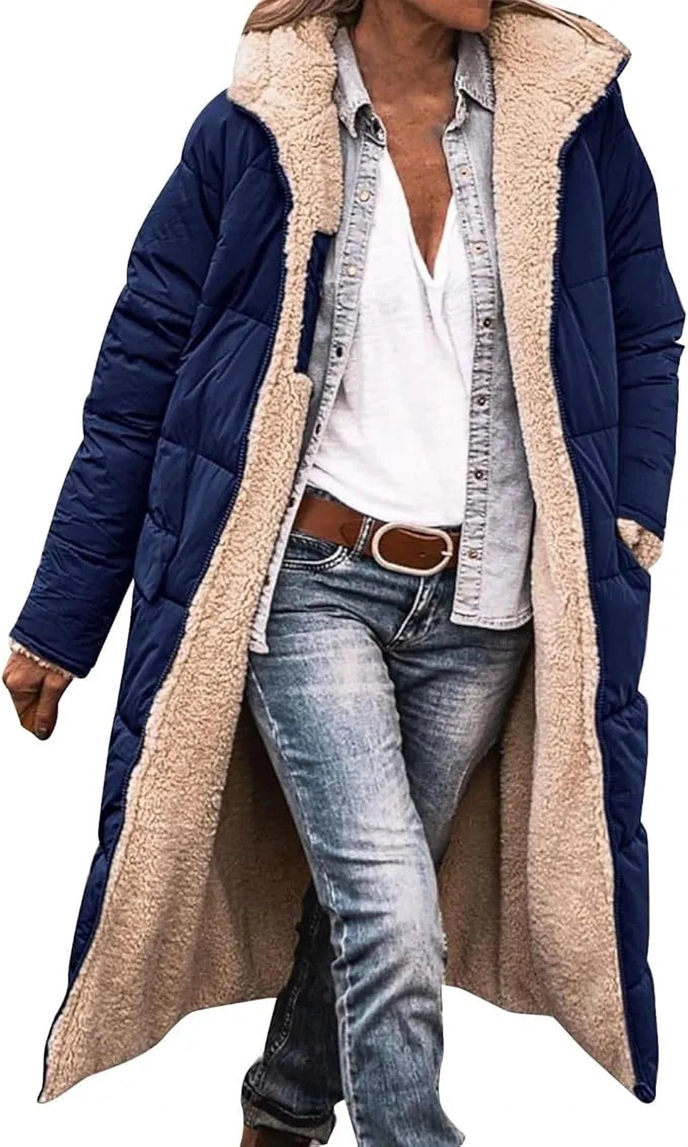 Élégance Double Face | Parka Réversible Chaude pour Femmes