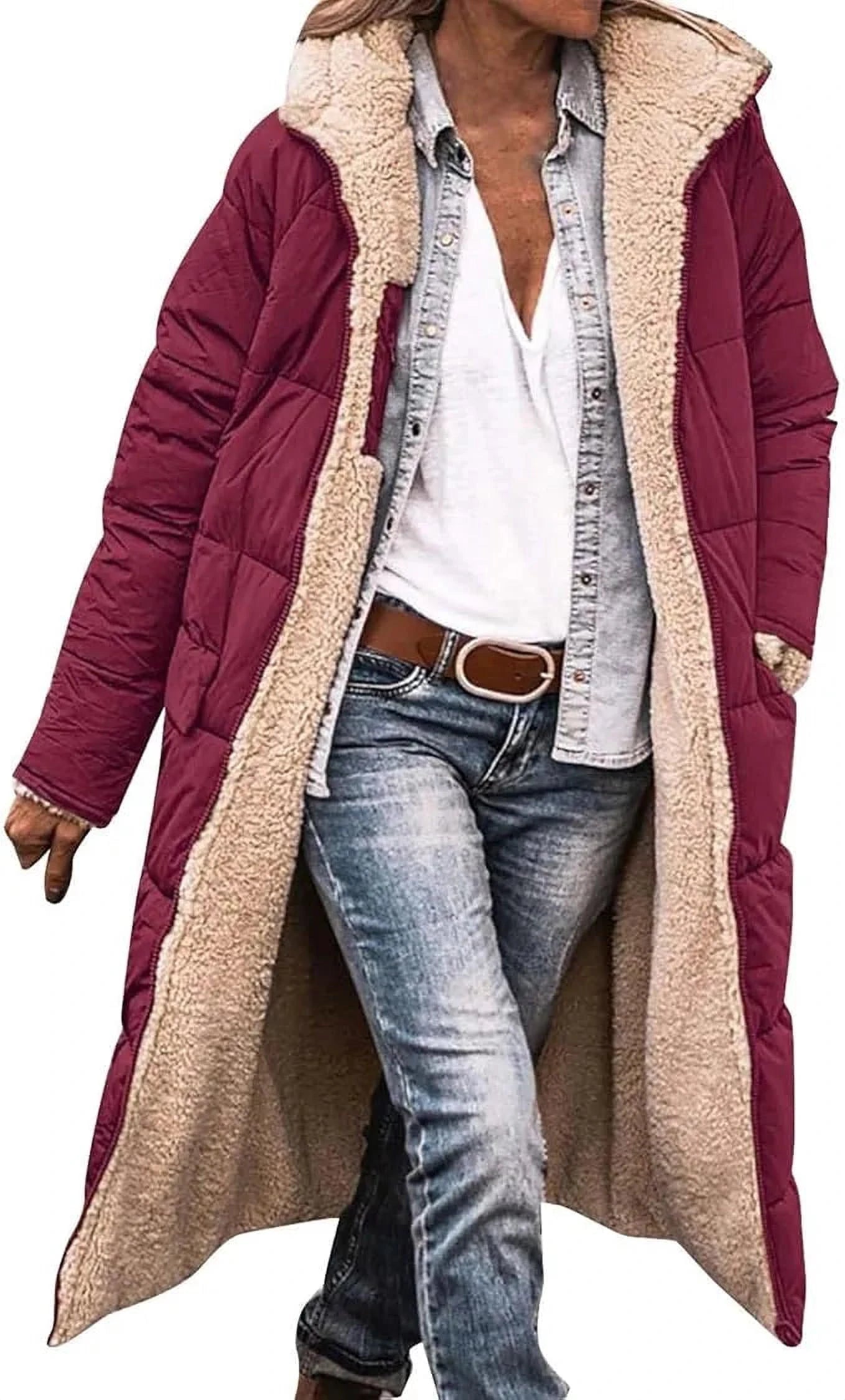 Élégance Double Face | Parka Réversible Chaude pour Femmes
