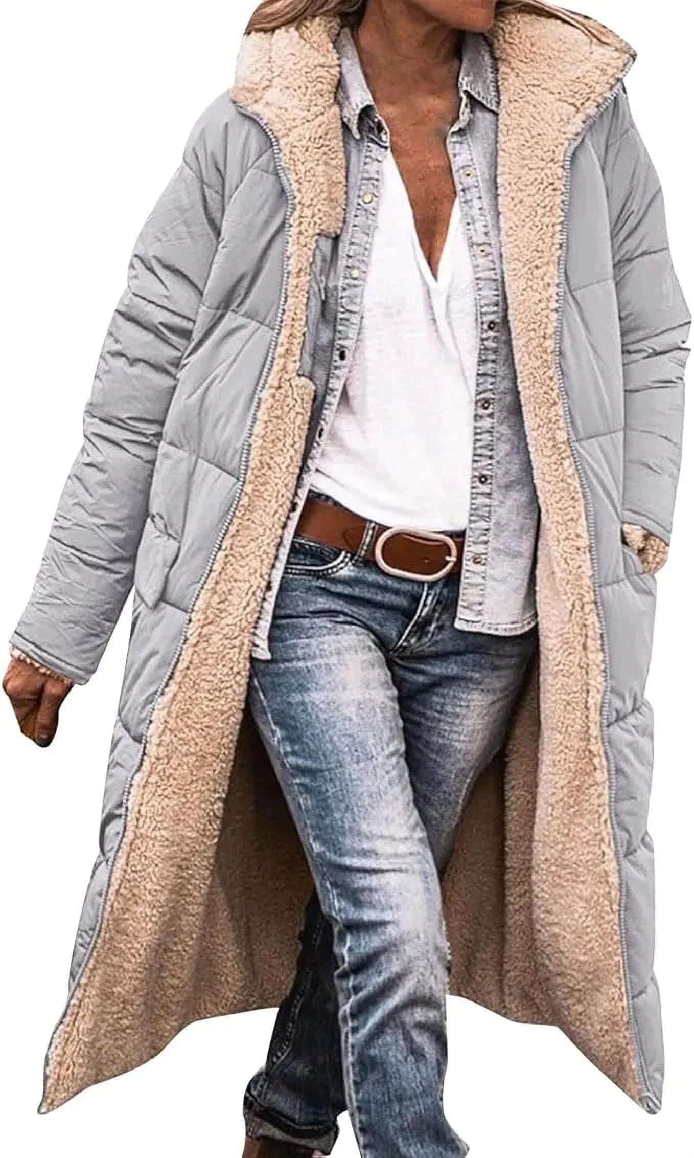 Élégance Double Face | Parka Réversible Chaude pour Femmes