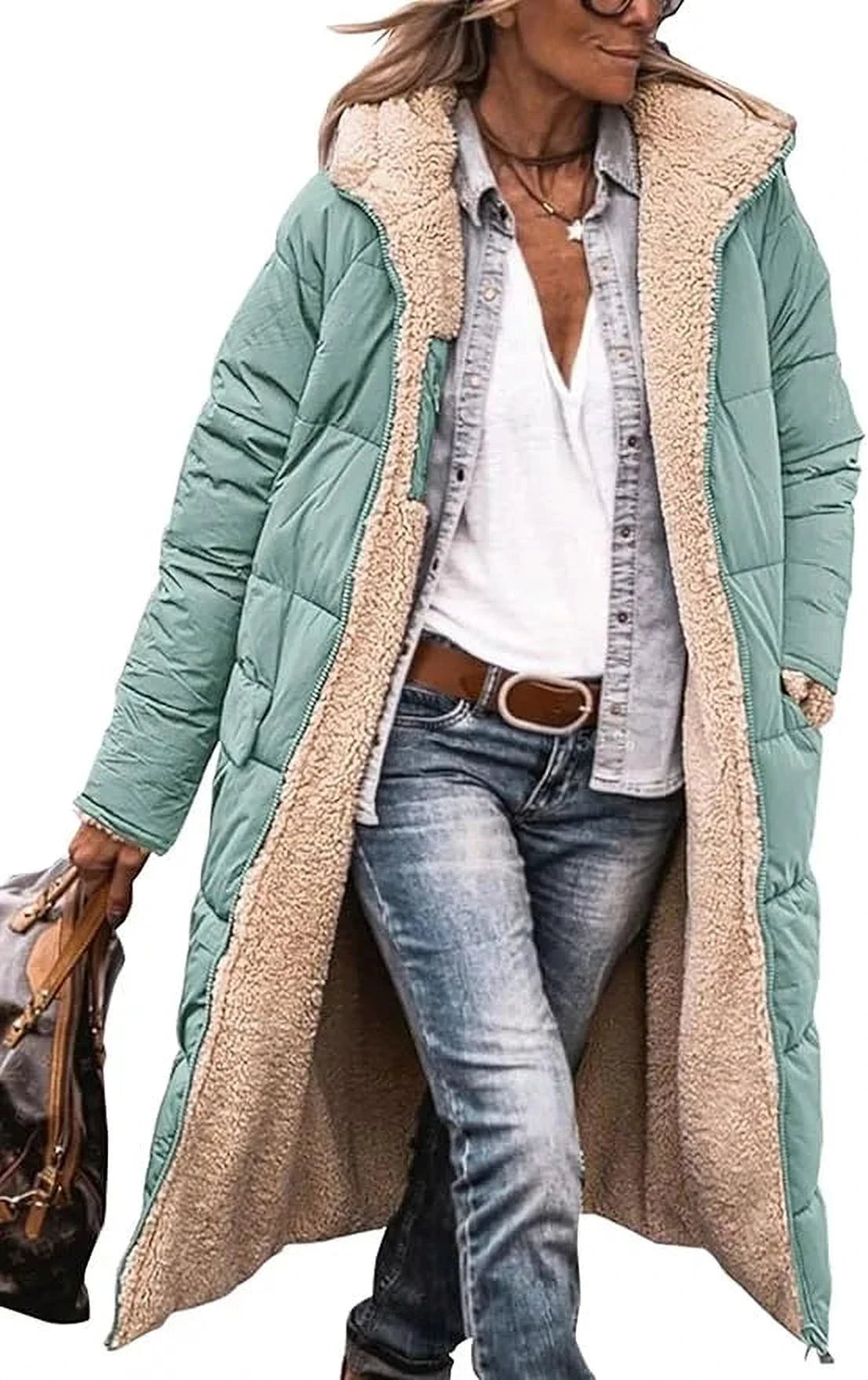 Élégance Double Face | Parka Réversible Chaude pour Femmes
