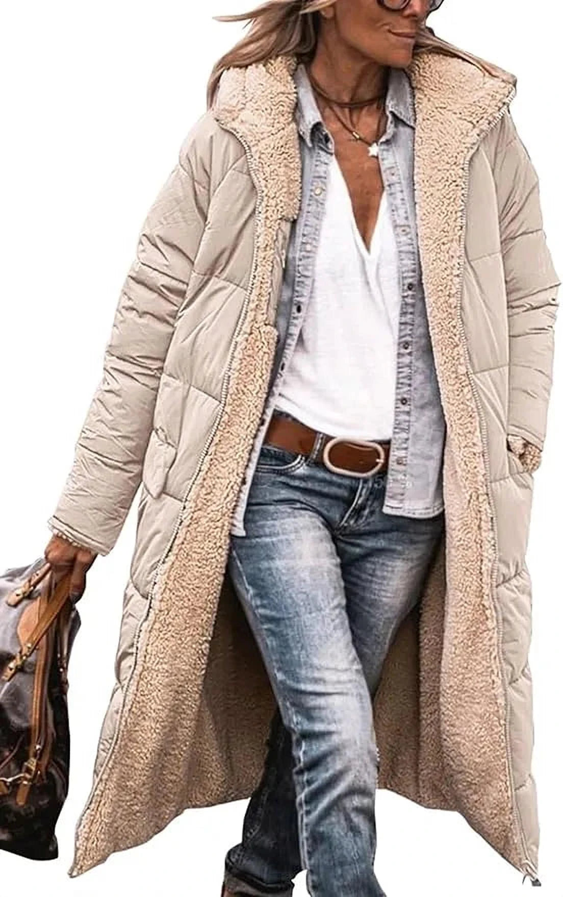 Élégance Double Face | Parka Réversible Chaude pour Femmes
