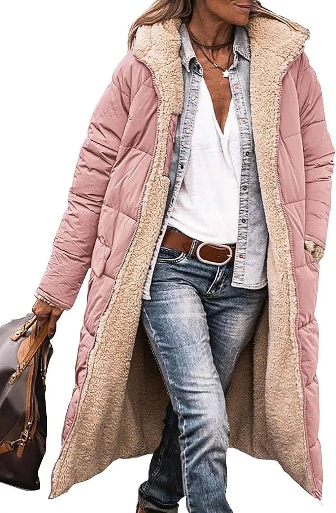 Élégance Double Face | Parka Réversible Chaude pour Femmes