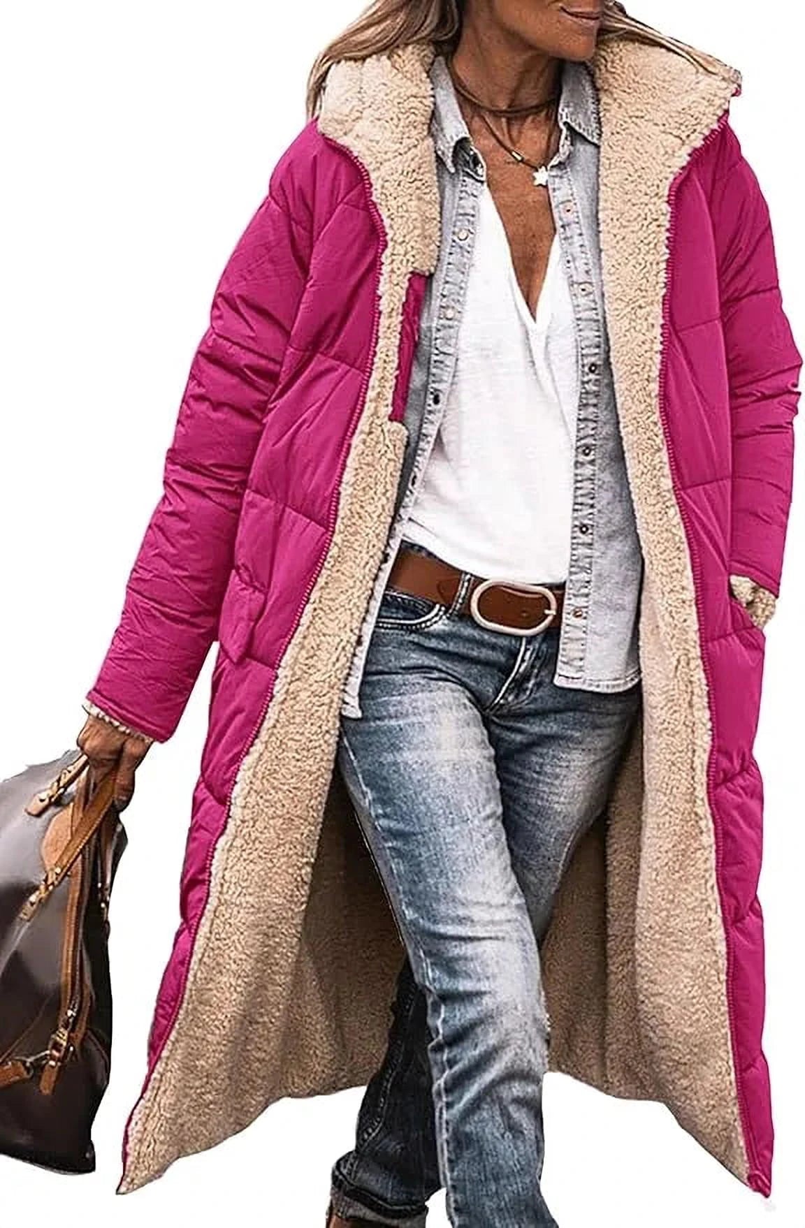 Élégance Double Face | Parka Réversible Chaude pour Femmes