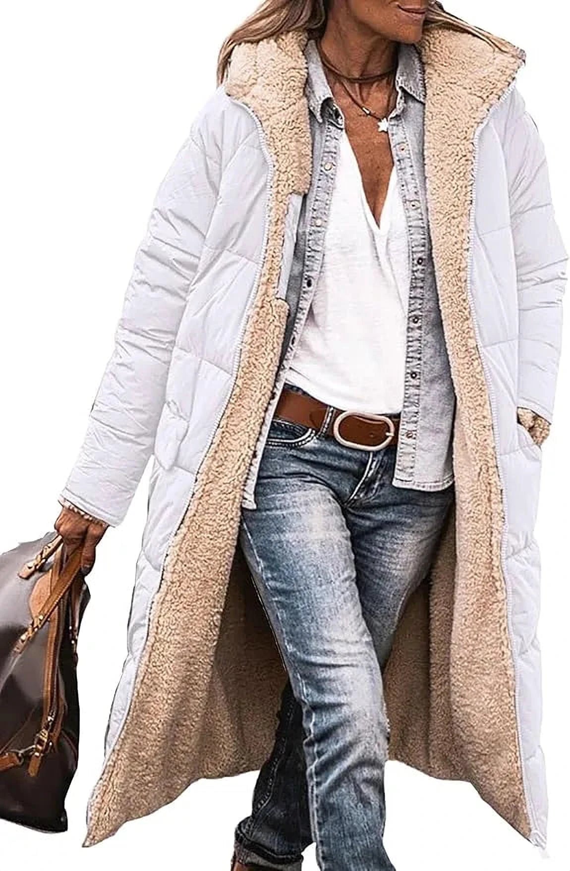 Élégance Double Face | Parka Réversible Chaude pour Femmes
