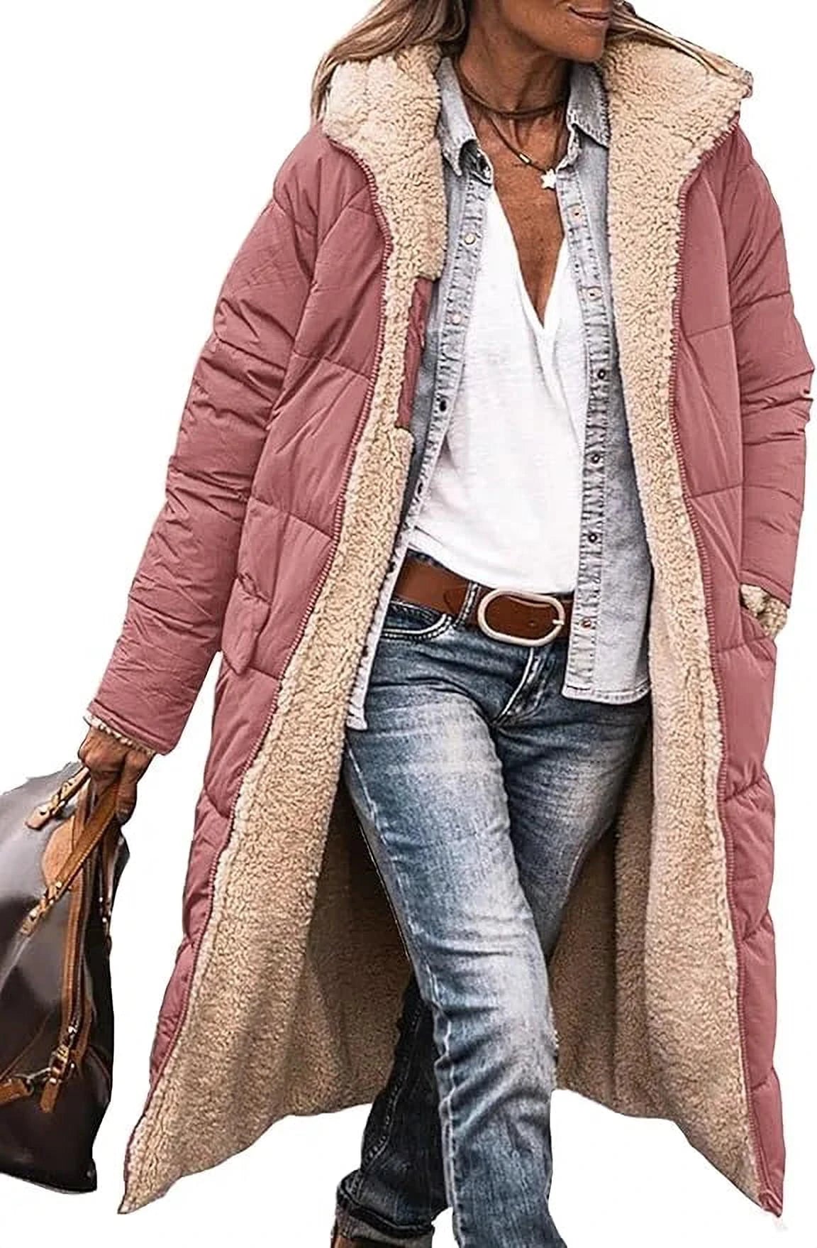 Élégance Double Face | Parka Réversible Chaude pour Femmes
