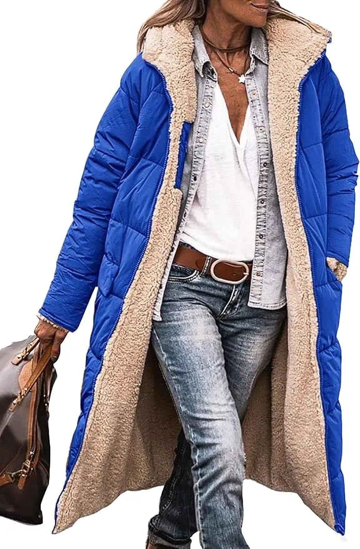 Élégance Double Face | Parka Réversible Chaude pour Femmes