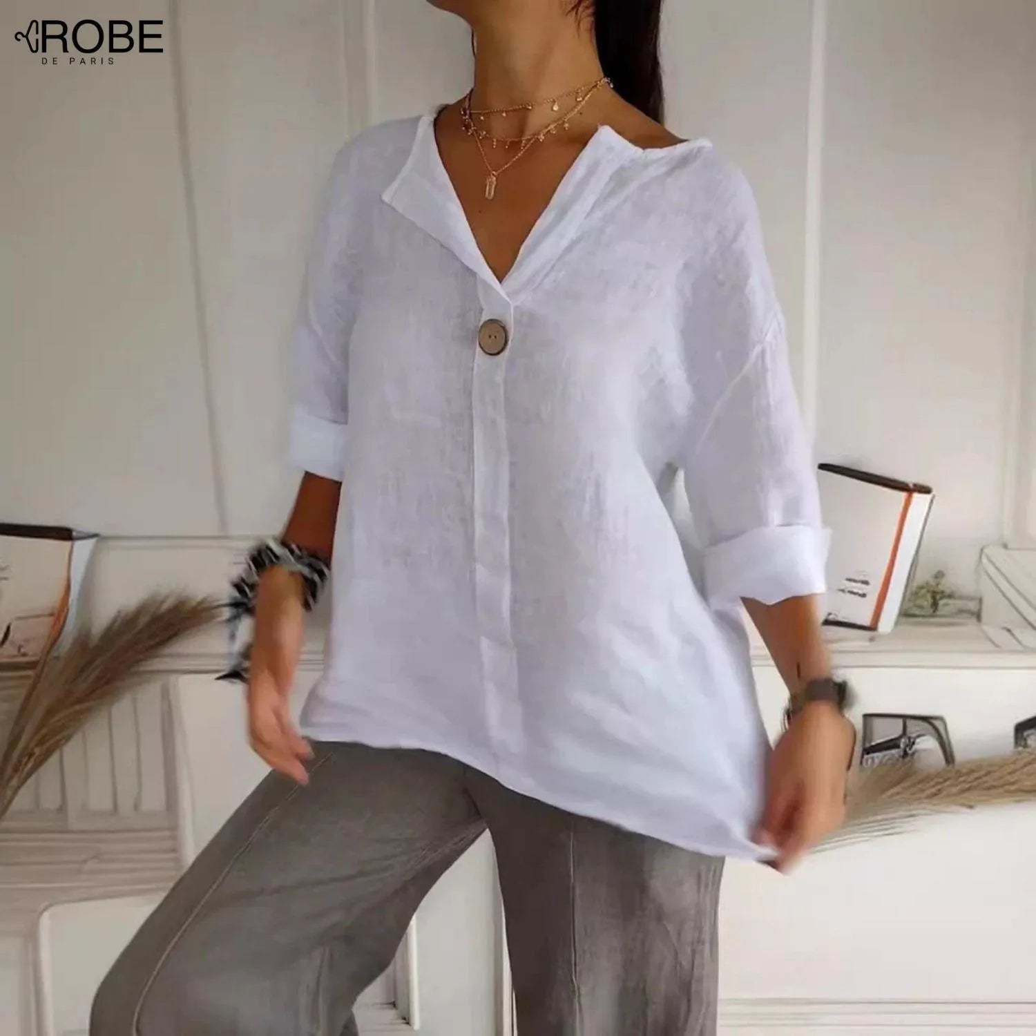 Élégance Douceur | Blouse Chic et Confortable pour Style Quotidien