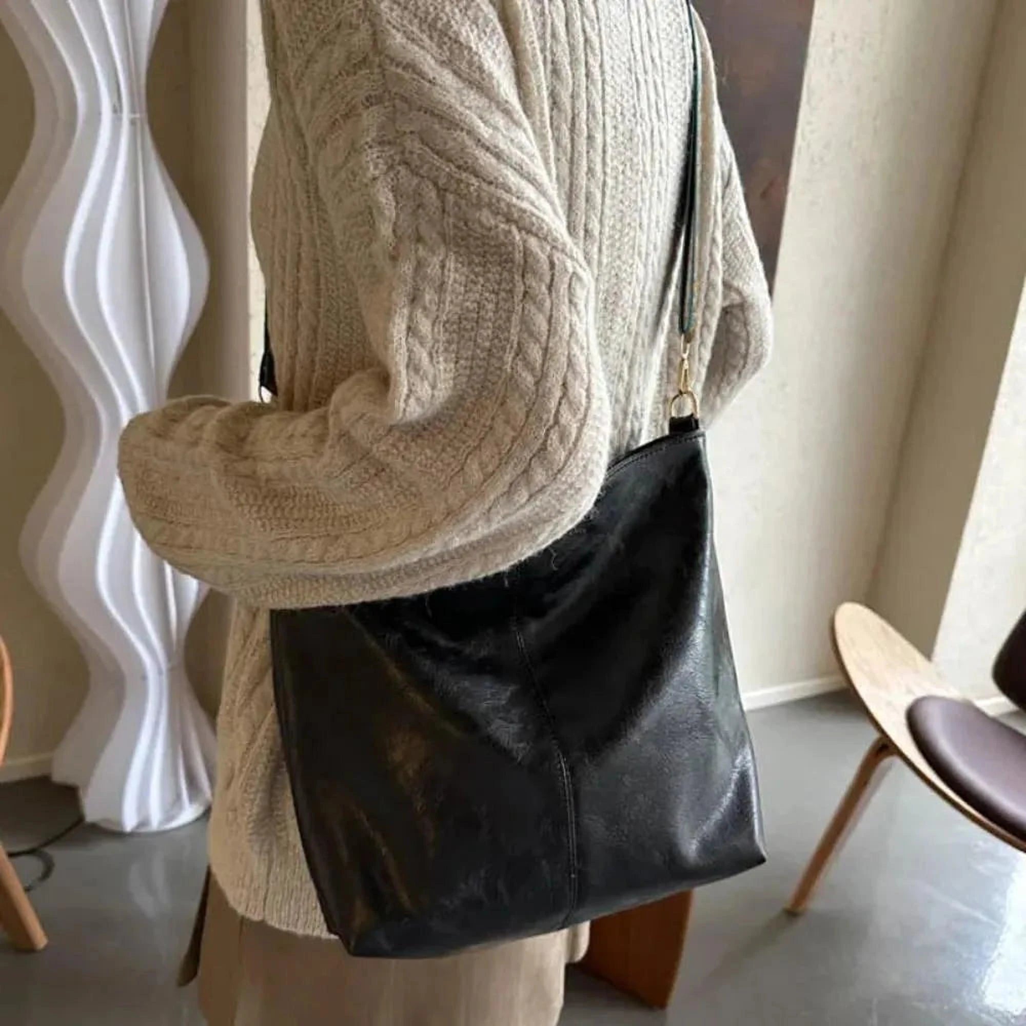 Élégance Rétro Sac | Sac à Épaule Féminin en PU Chic