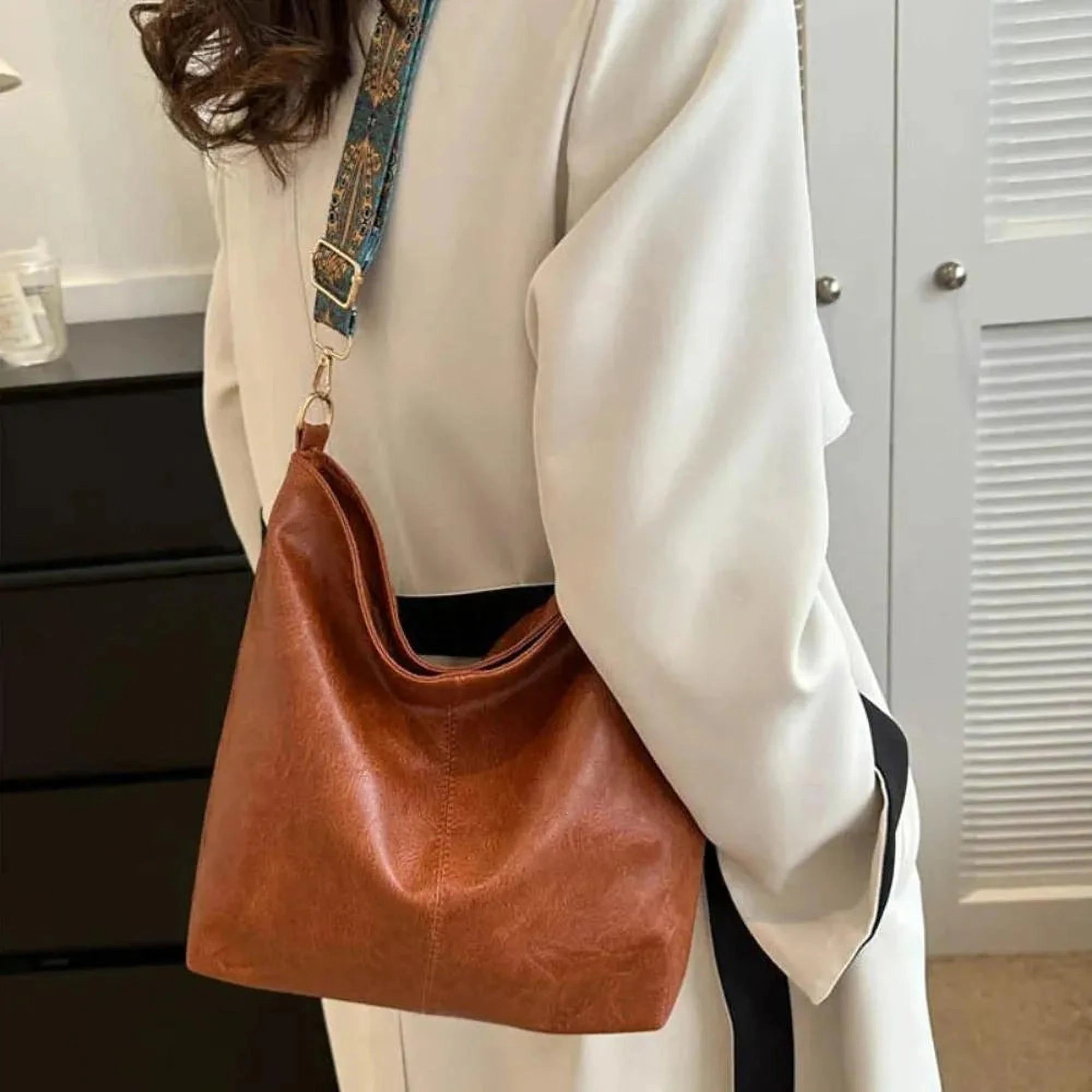 Élégance Rétro Sac | Sac à Épaule Féminin en PU Chic