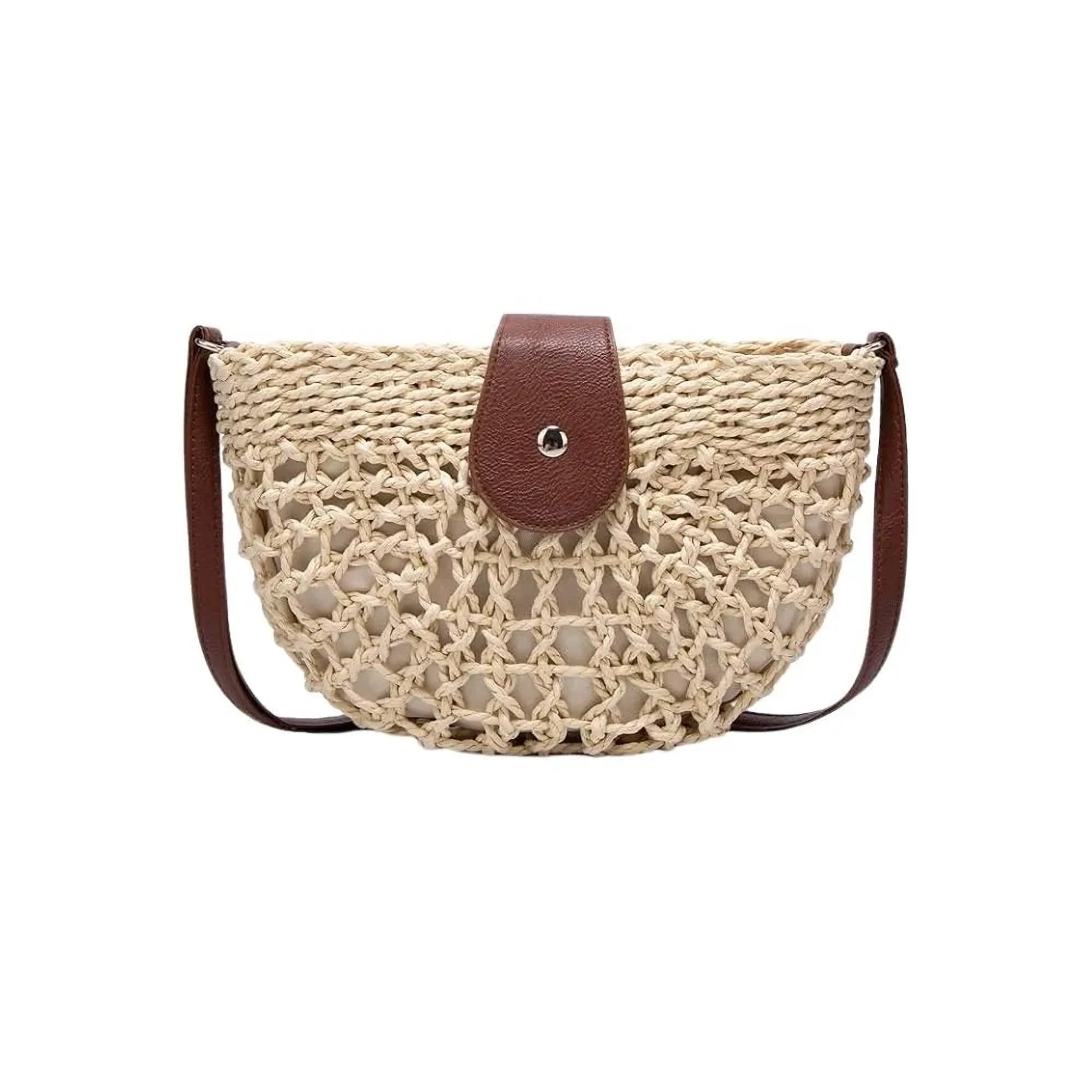 Élégance Ronde | Sac Bandoulière Tressé Avec Rabat Pratique