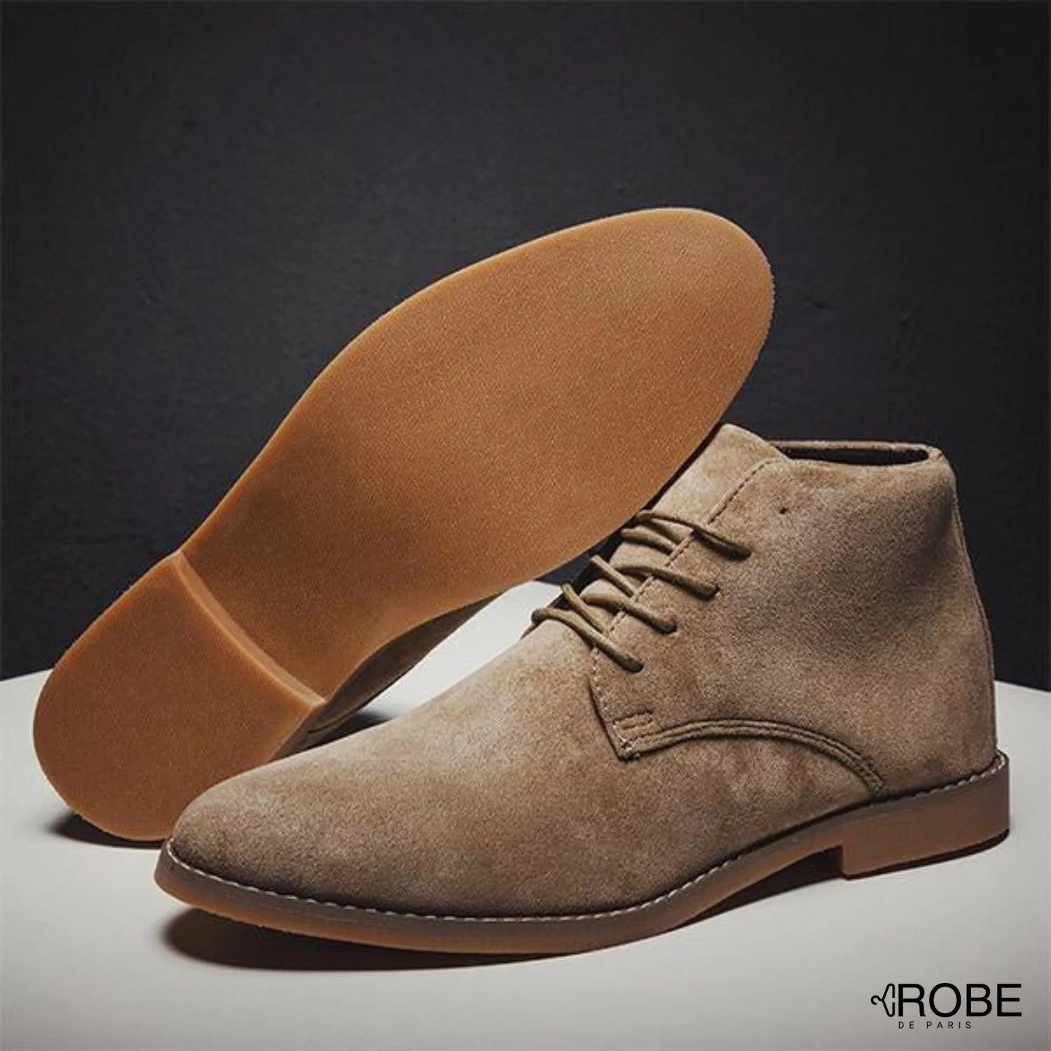 Élégance Tempétueuse | Bottes en Daim pour Hommes