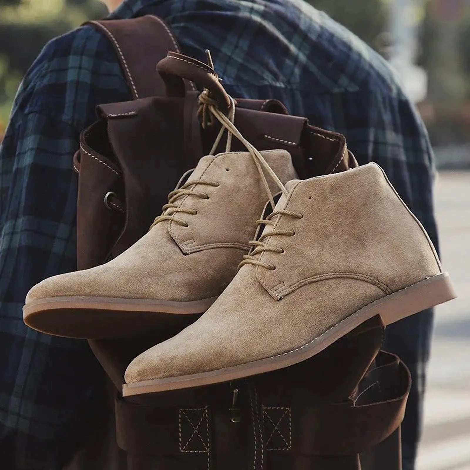 Élégance Tempétueuse | Bottes en Daim pour Hommes