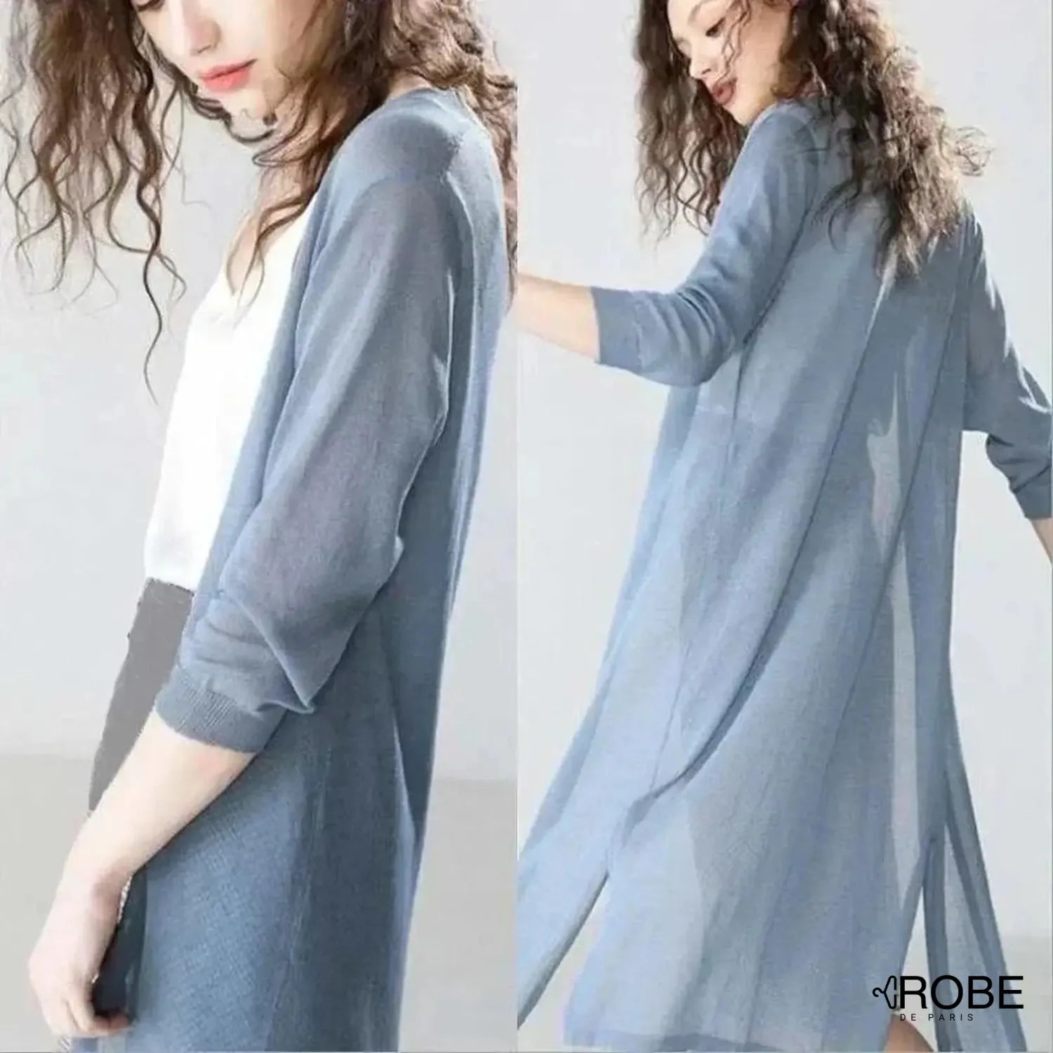 Élégance Tissée | Cardigan Long Léger pour Femmes