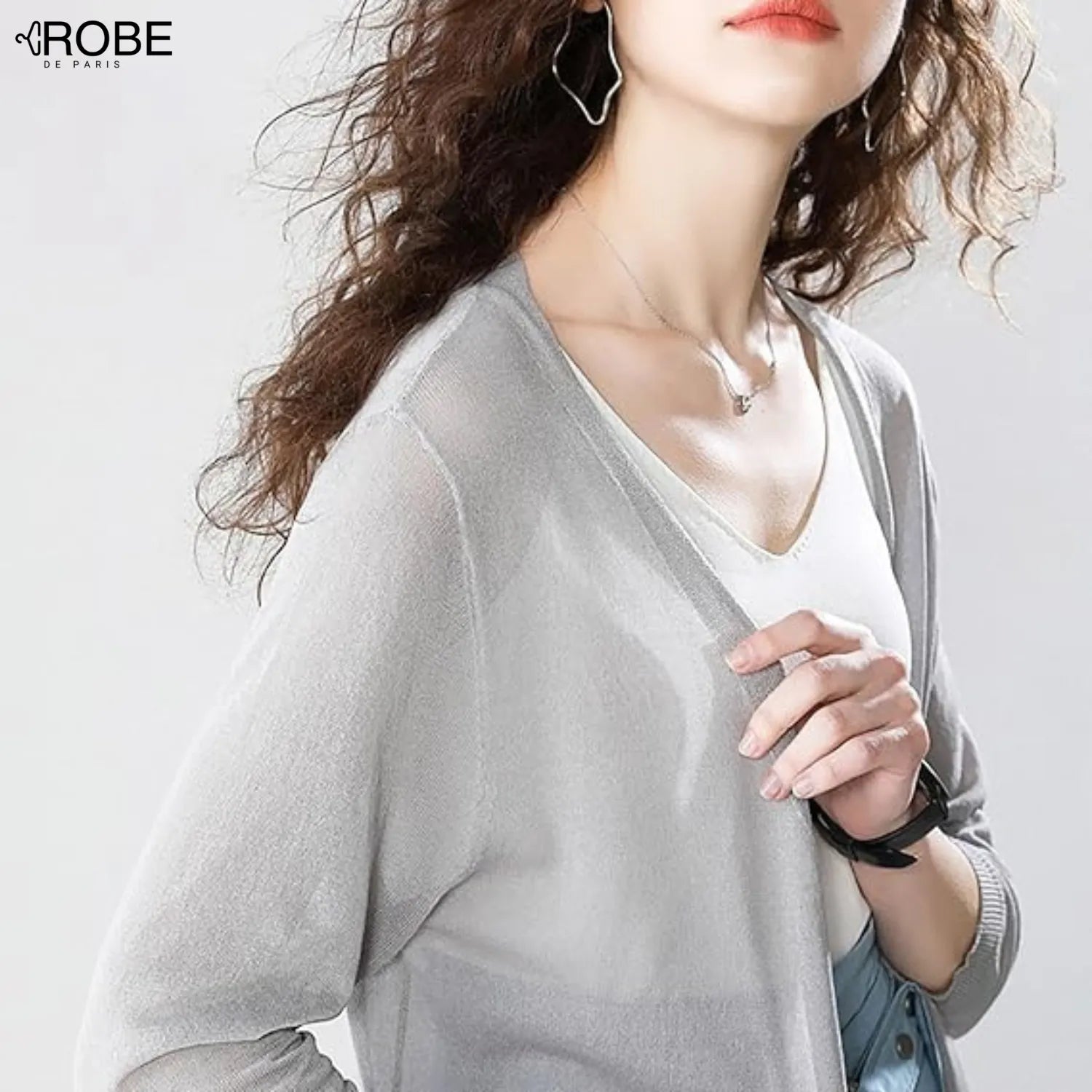 Élégance Tissée | Cardigan Long Léger pour Femmes