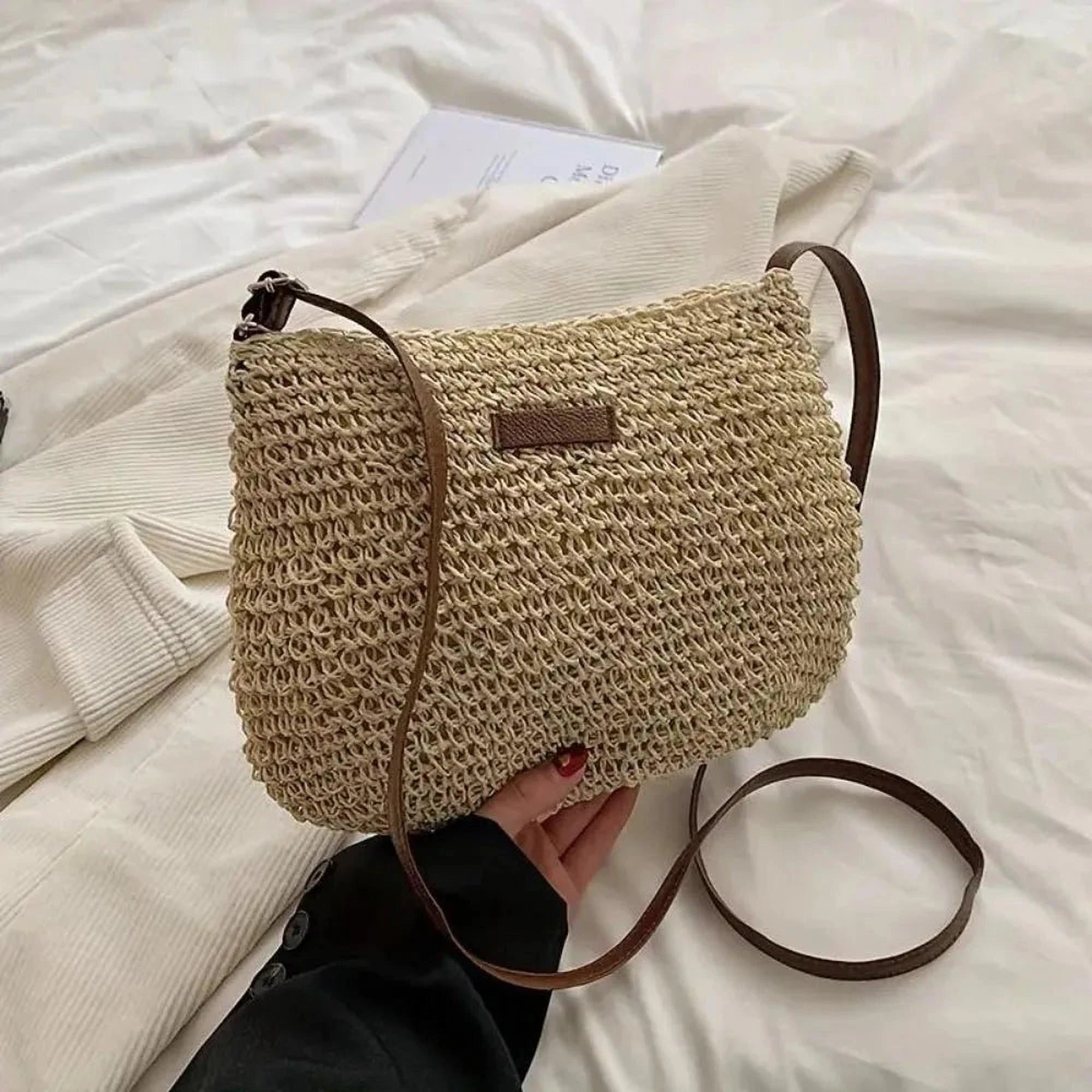 Élégance Tressée | Sac en Bandoulière Raphia pour Femmes