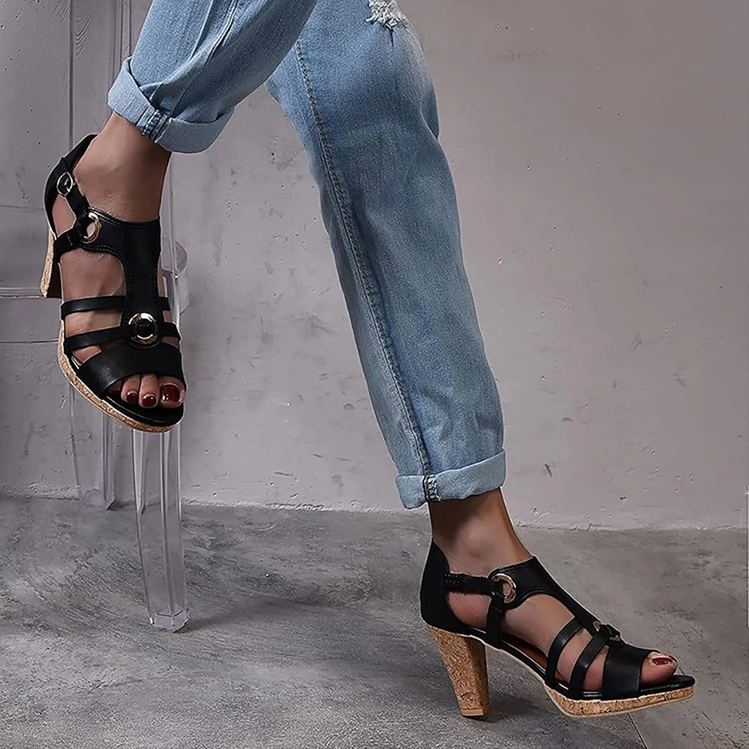 Élégance à Talon | Sandale Femme avec Stabilité et Style