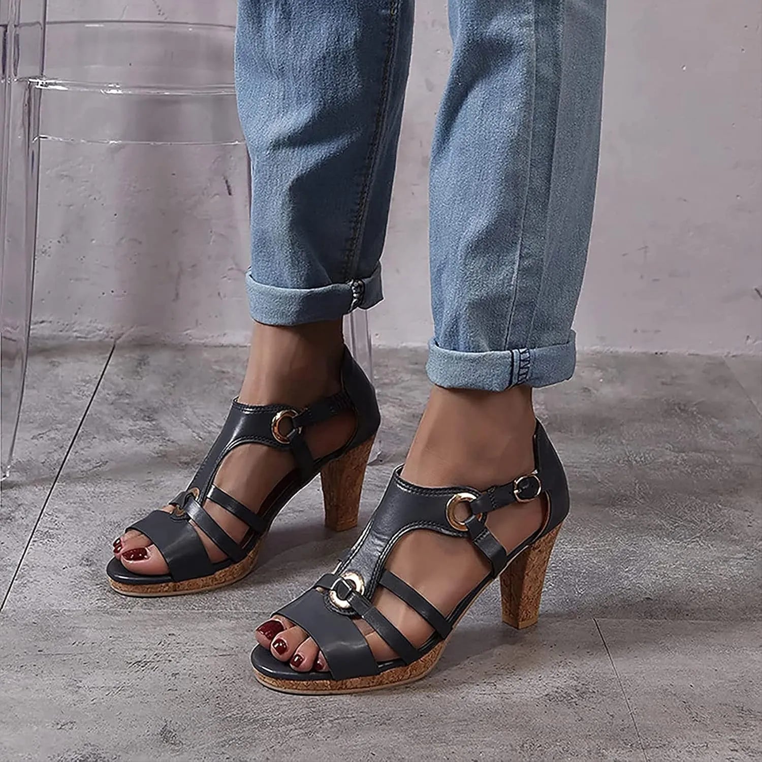 Élégance à Talon | Sandale Femme avec Stabilité et Style