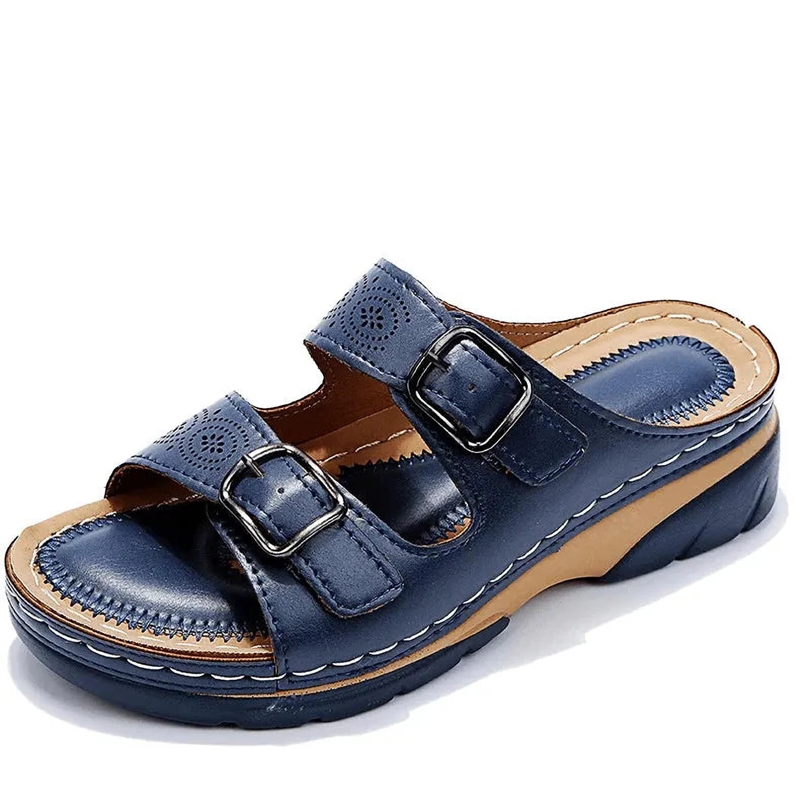MarcheEnConfort | Sandales Ergonomiques en Cuir pour Confort Féminin