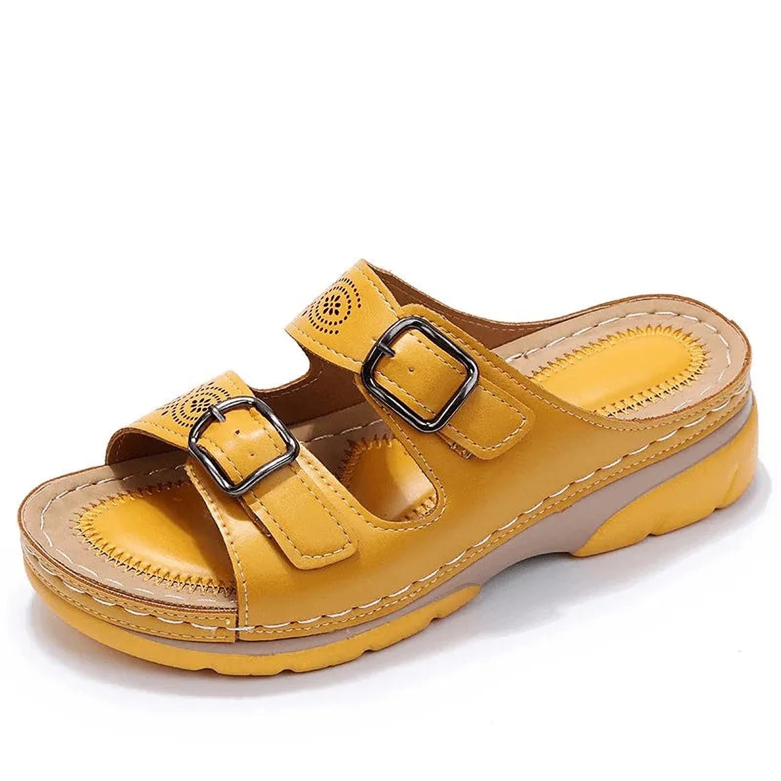 MarcheEnConfort | Sandales Ergonomiques en Cuir pour Confort Féminin