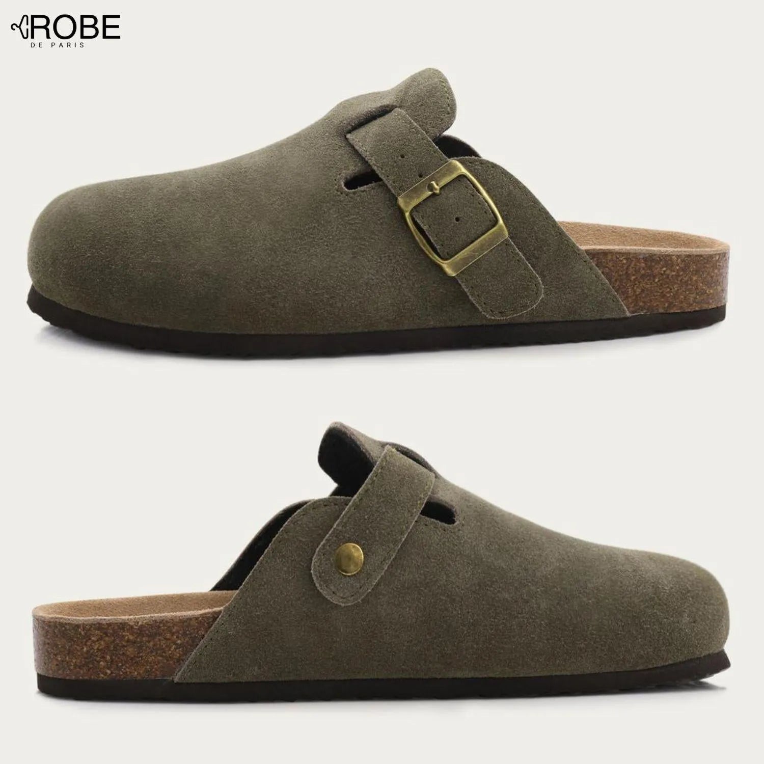 Morven | Sabots homme confortables en daim doux