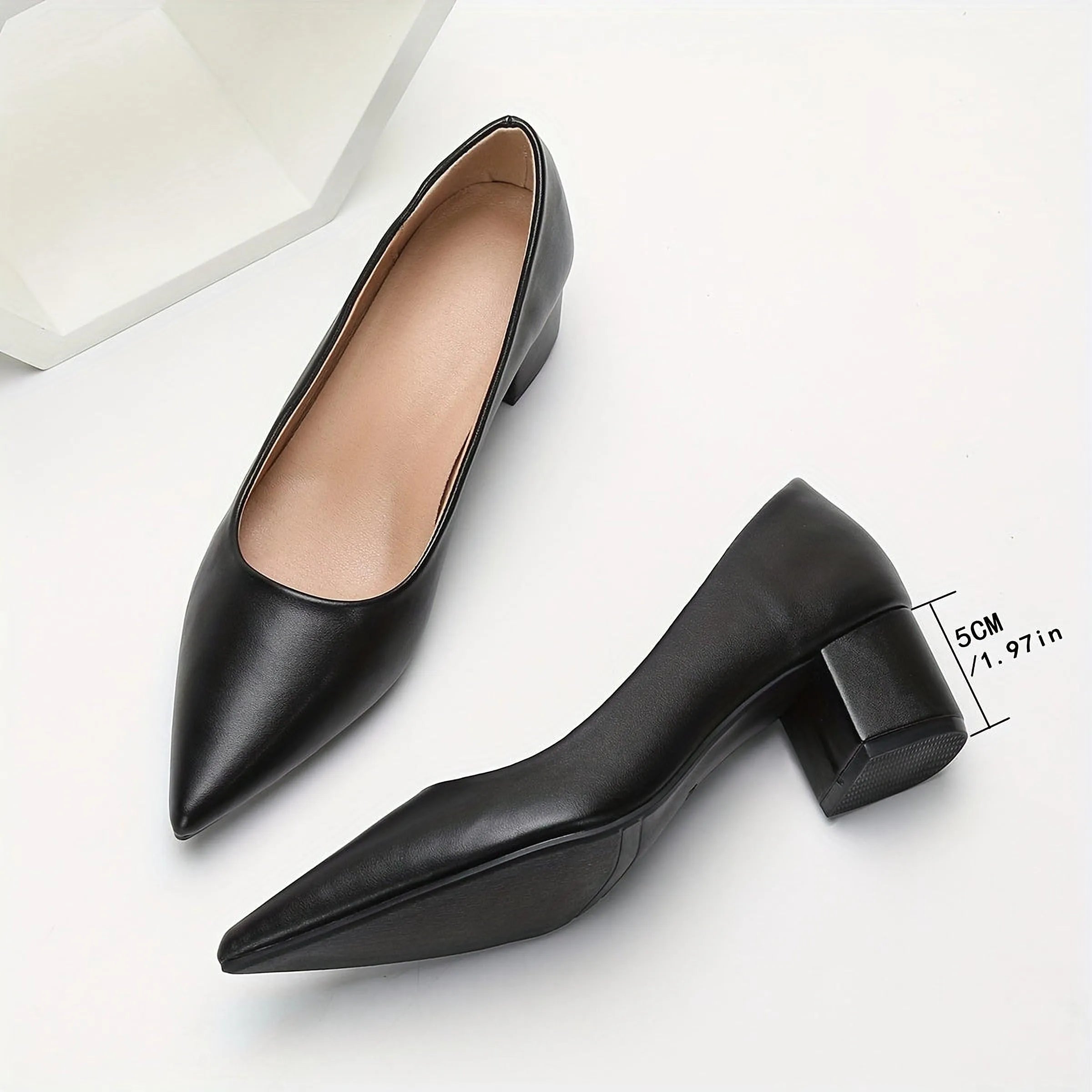 Nahia Forte | Escarpins femme solides à bout pointu confort