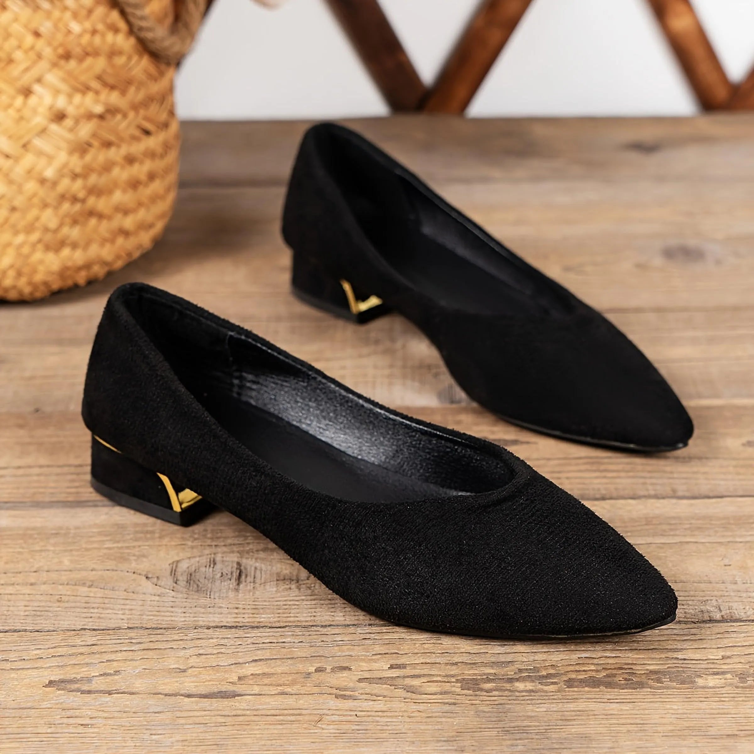 Naya Ombre | Escarpins chunky noirs polyvalents pour femmes