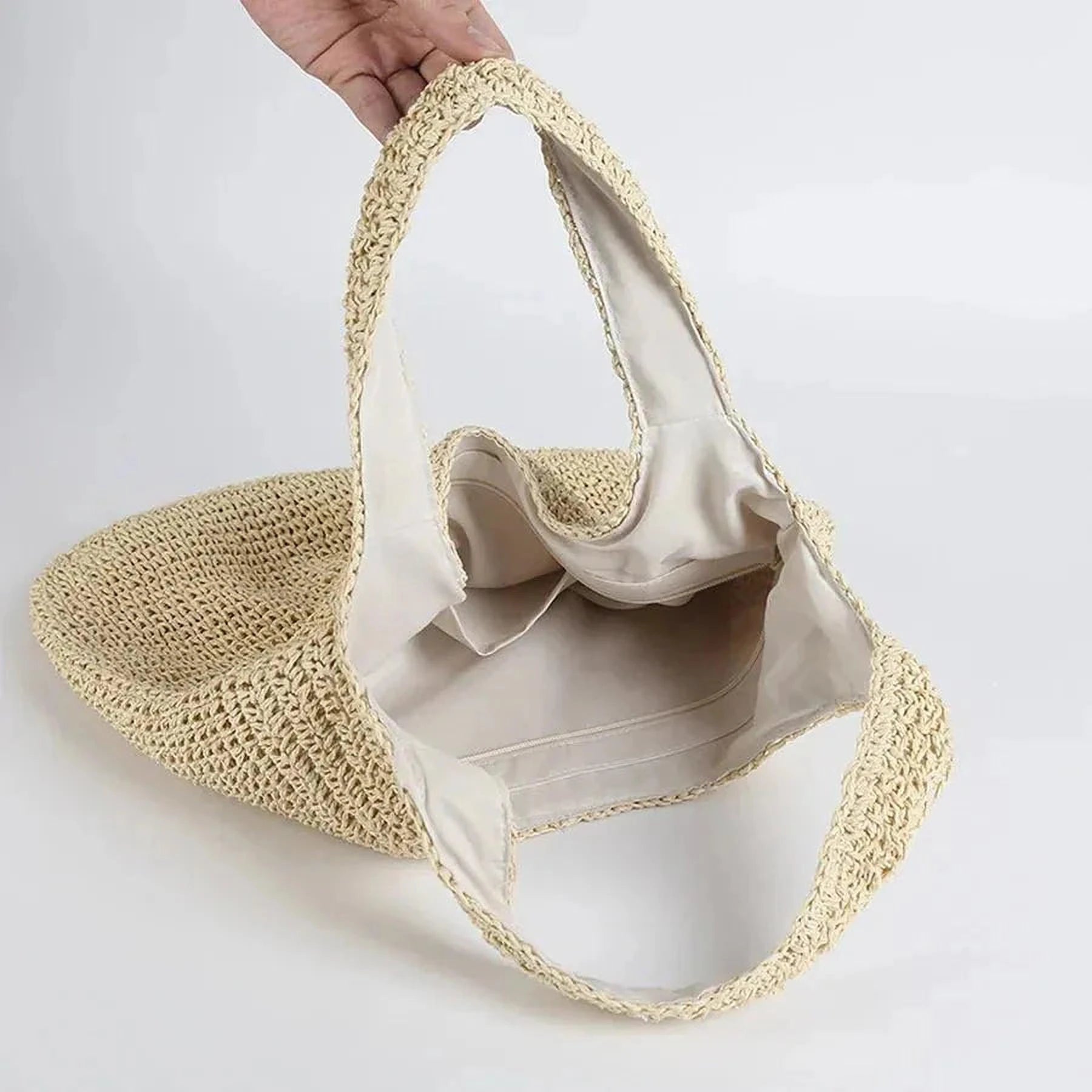 Panier de Soleil | Élégant Sac de Plage en Paille pour Femmes