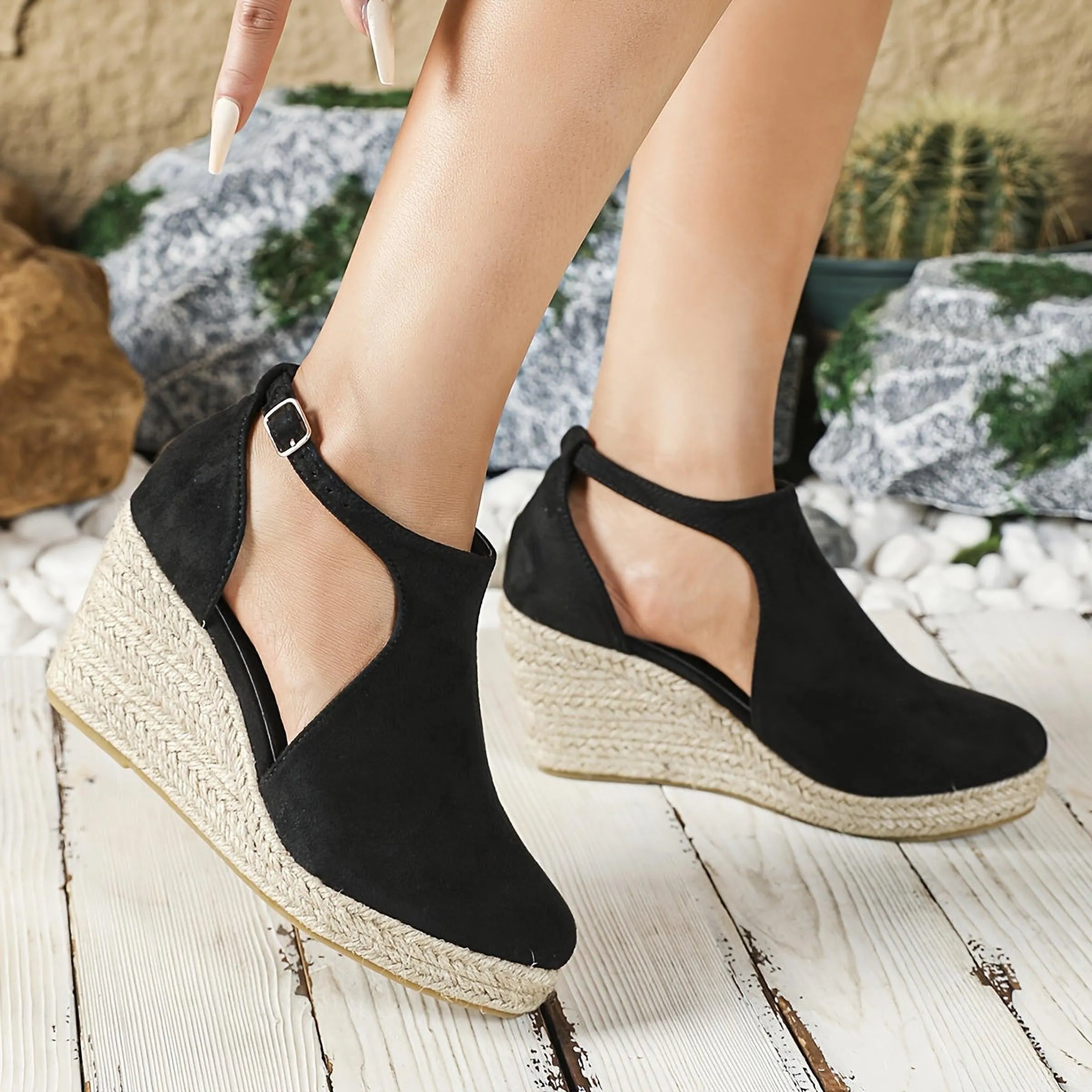 Sandales espadrilles Maribel | Confort compensé et style chic