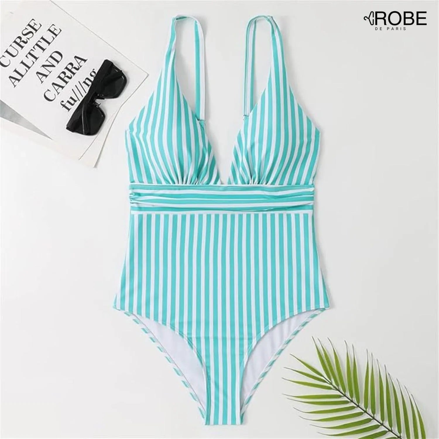 Selvara | Maillot de bain femme à rayures chic et élégant