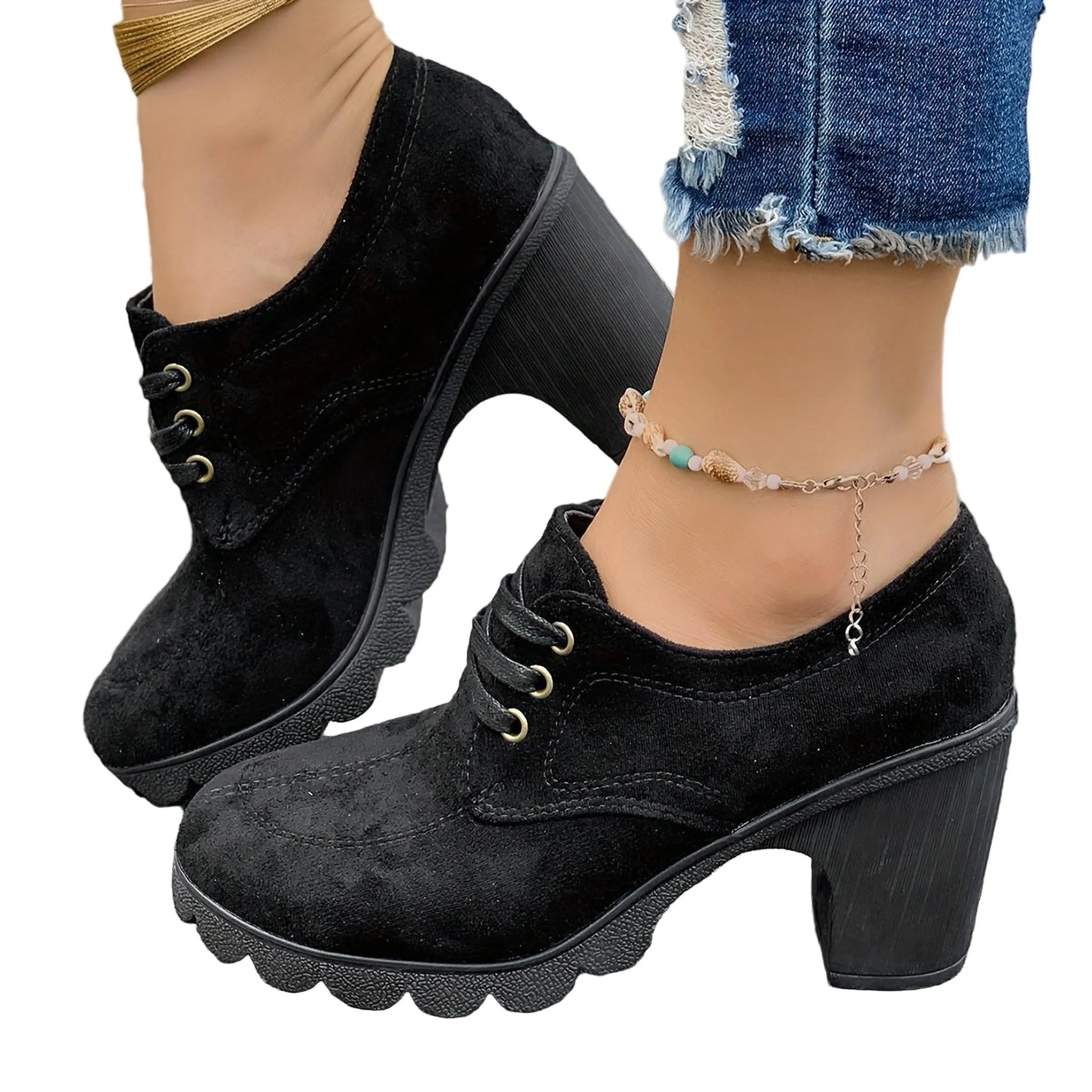 Vintage Chic | Bottines Retro Confortables avec Talon Bloc