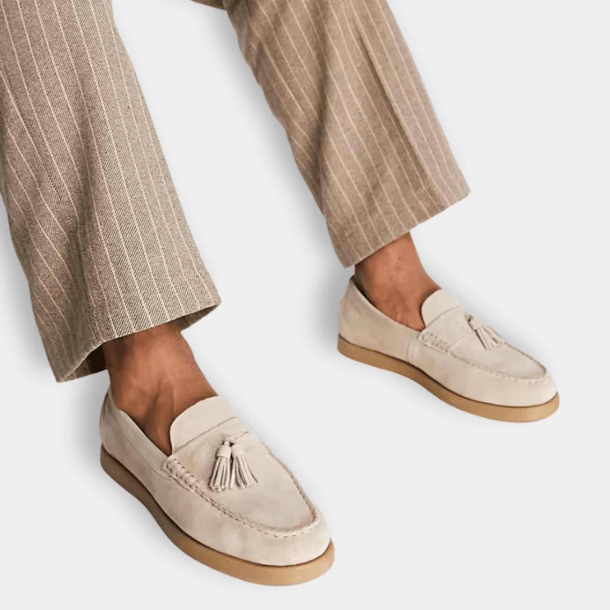 Classiques Élégants | Mocassins pour Hommes en Daim avec Pampilles