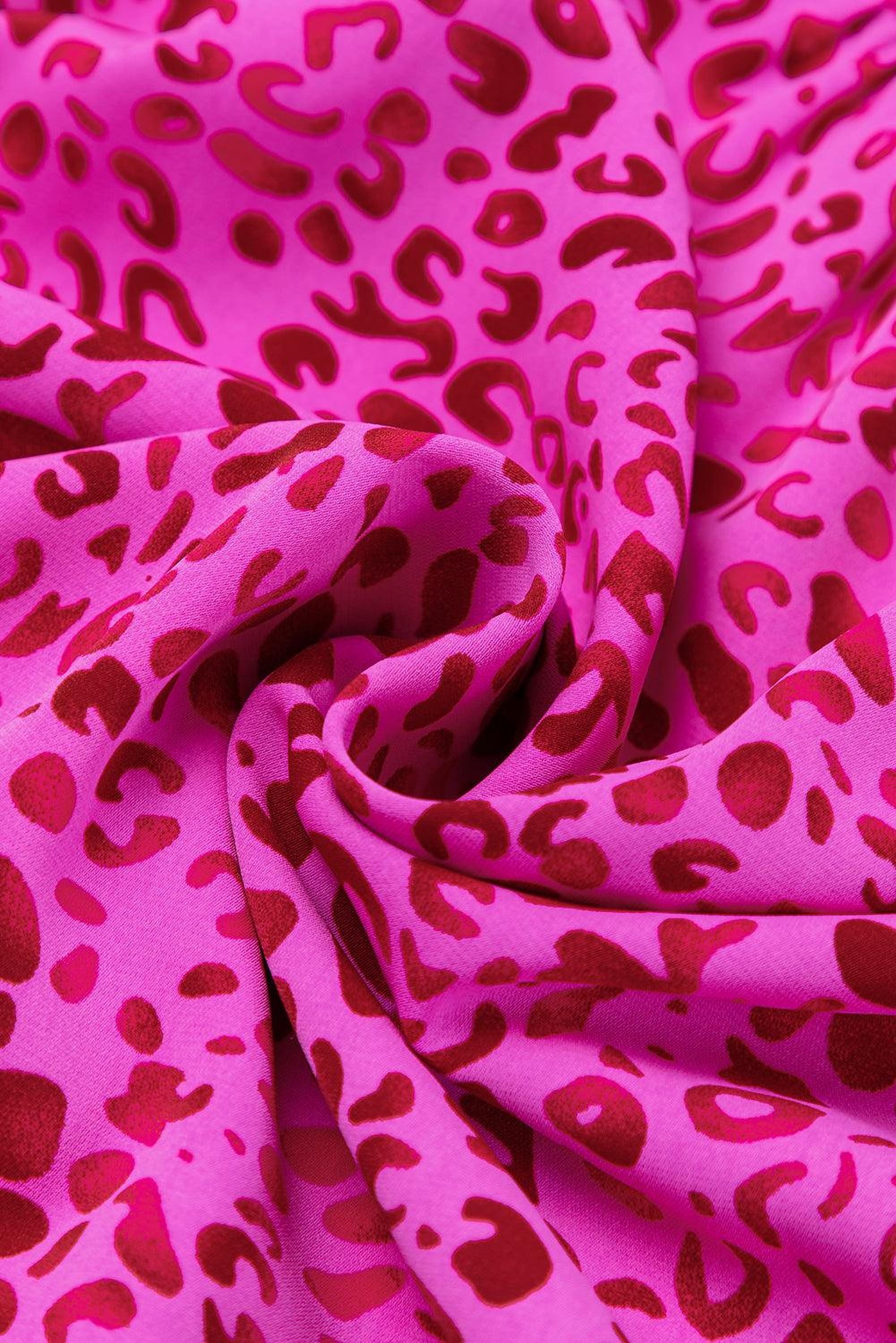 Robe maxi à motif panthère avec volants