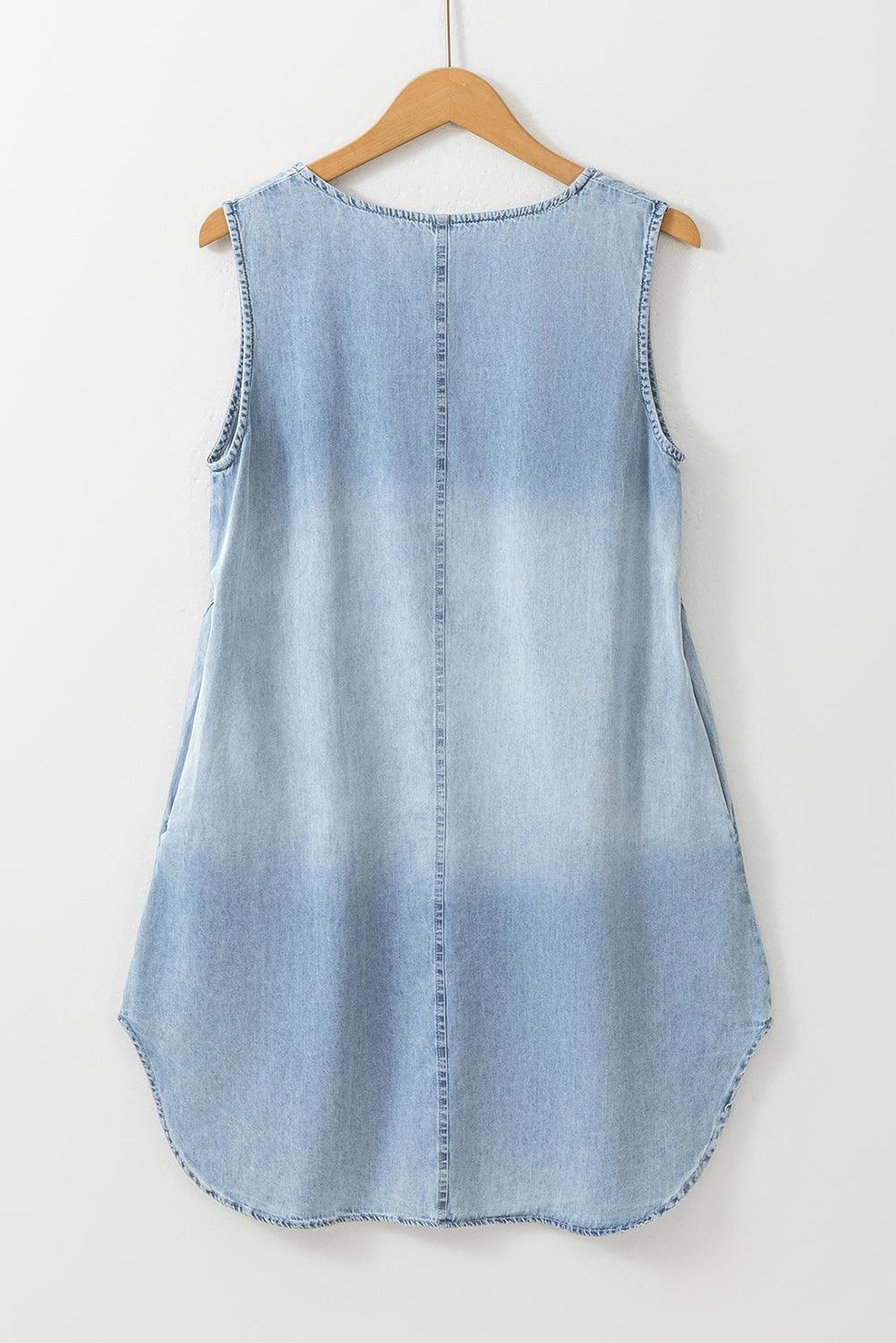 Robe en chambray sans manches, parfaite pour l'été